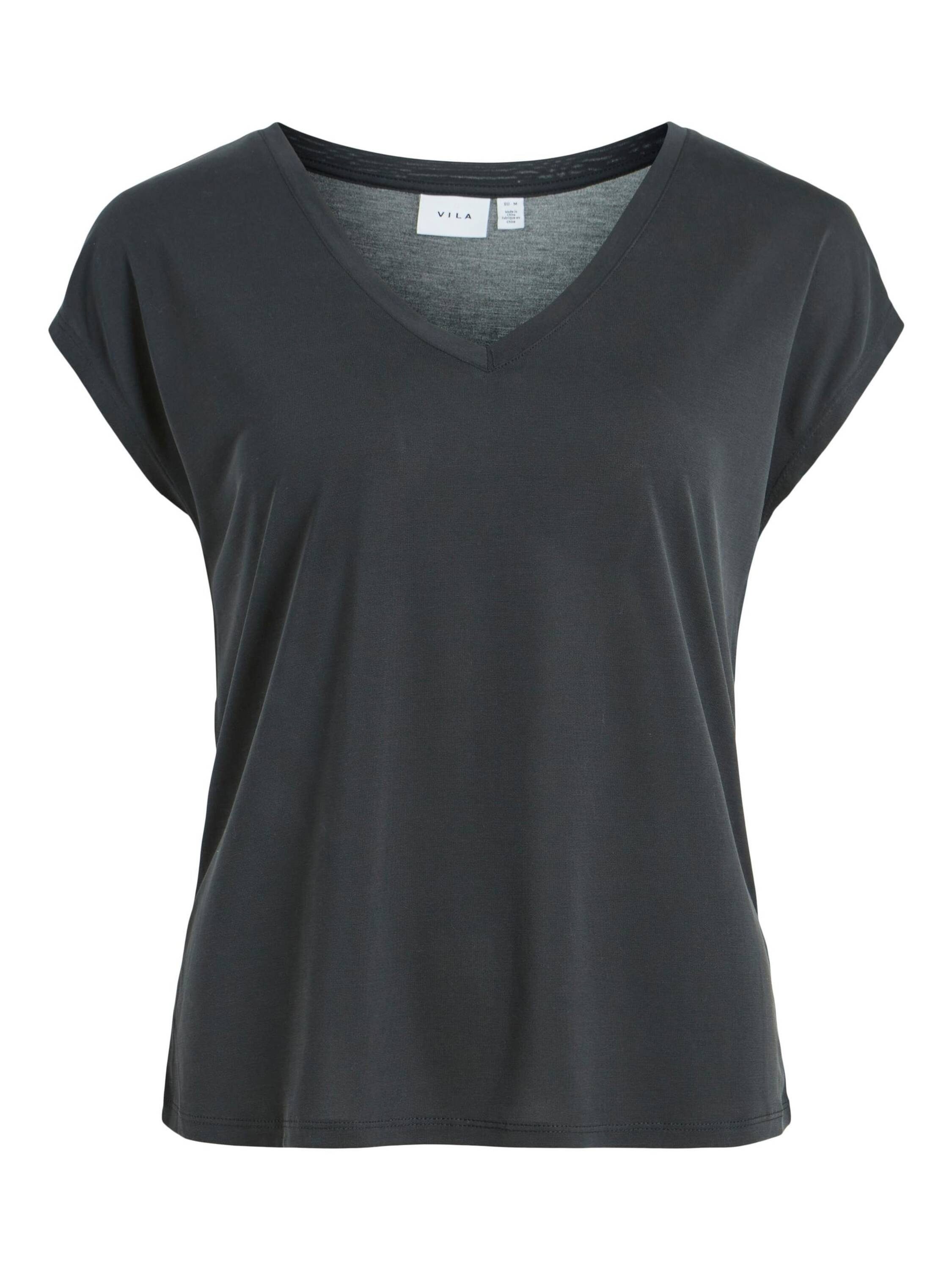 Vila T-Shirt Basic V-Neck Oberteil VIMODALA günstig online kaufen