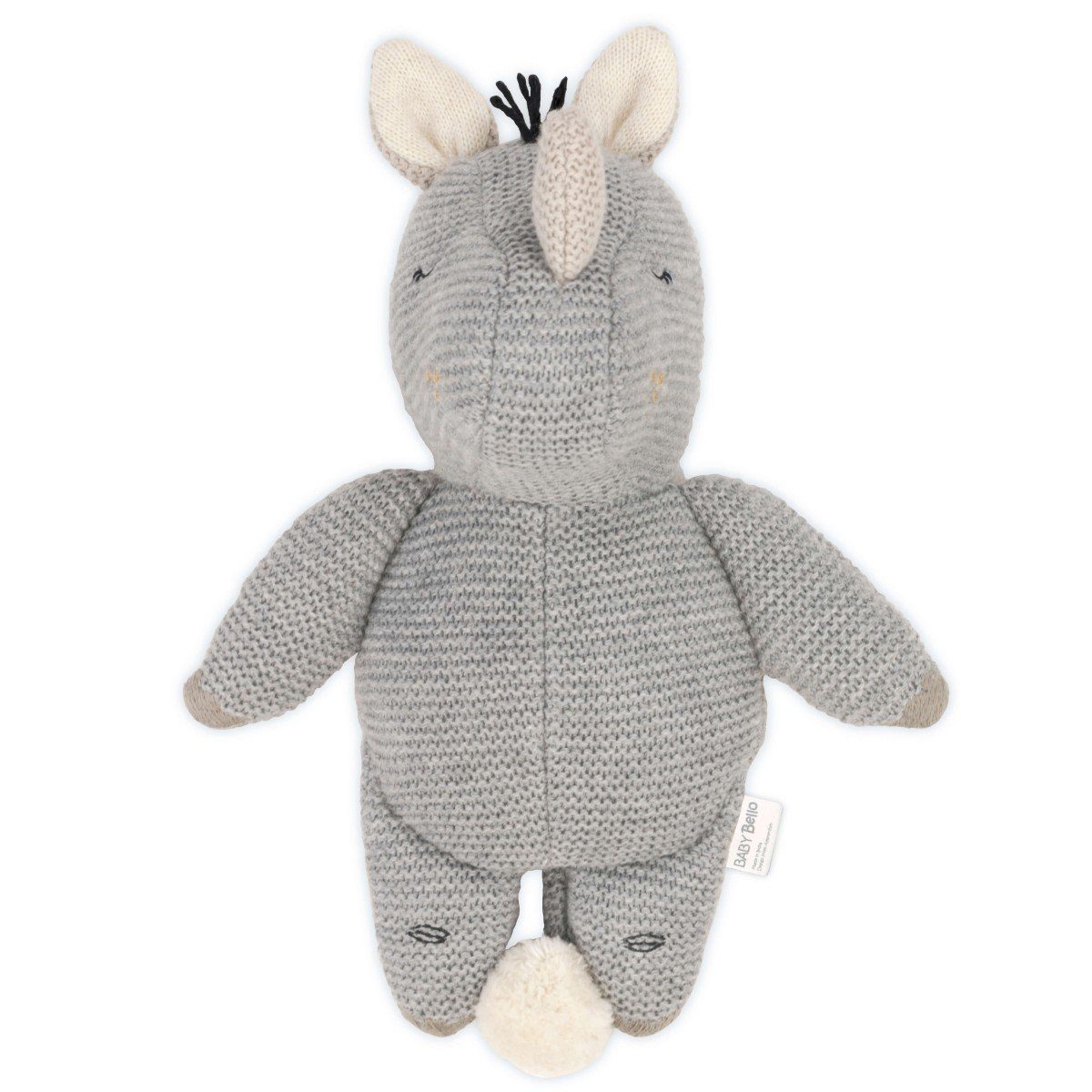 Kuscheltier Rubin Baby 18cm Kuscheltier Rhino Rassel Stofftier mit Glocke Plüschtier Bello