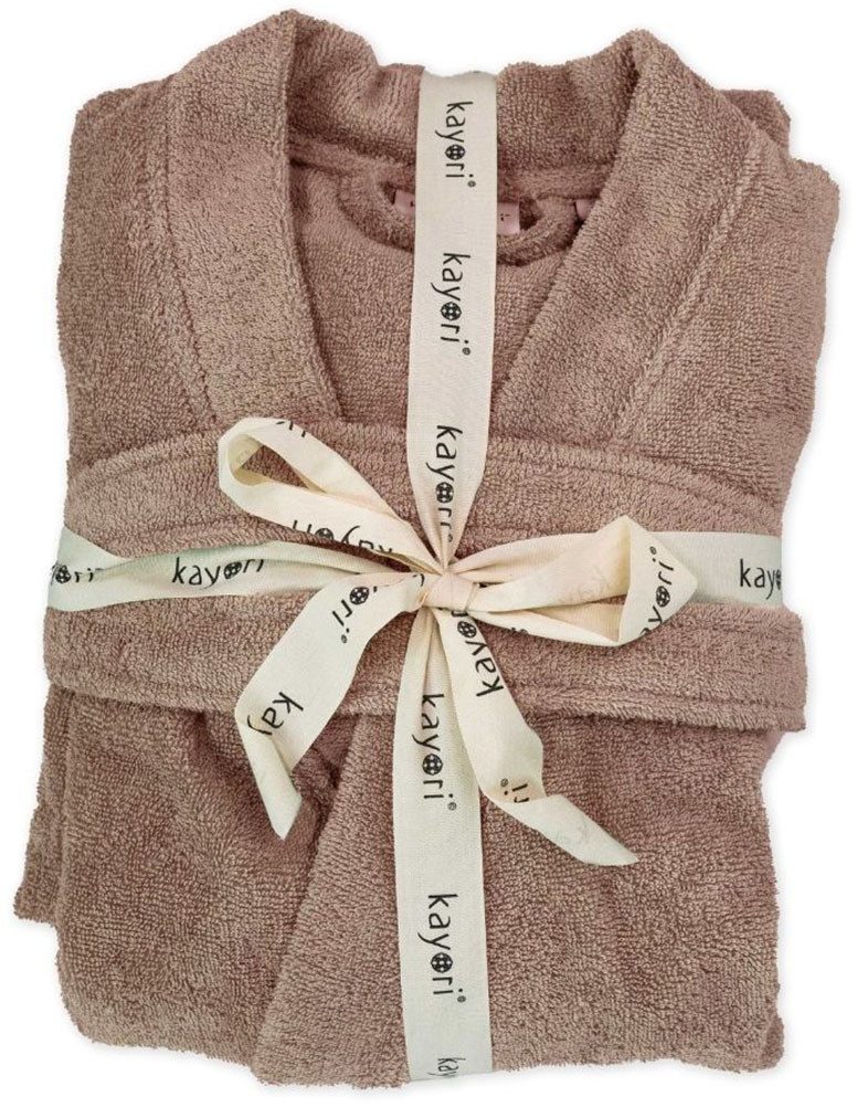 Kayori Unisex-Bademantel Fusai, Kurzform, Baumwolle, Gürtel, günstig online kaufen