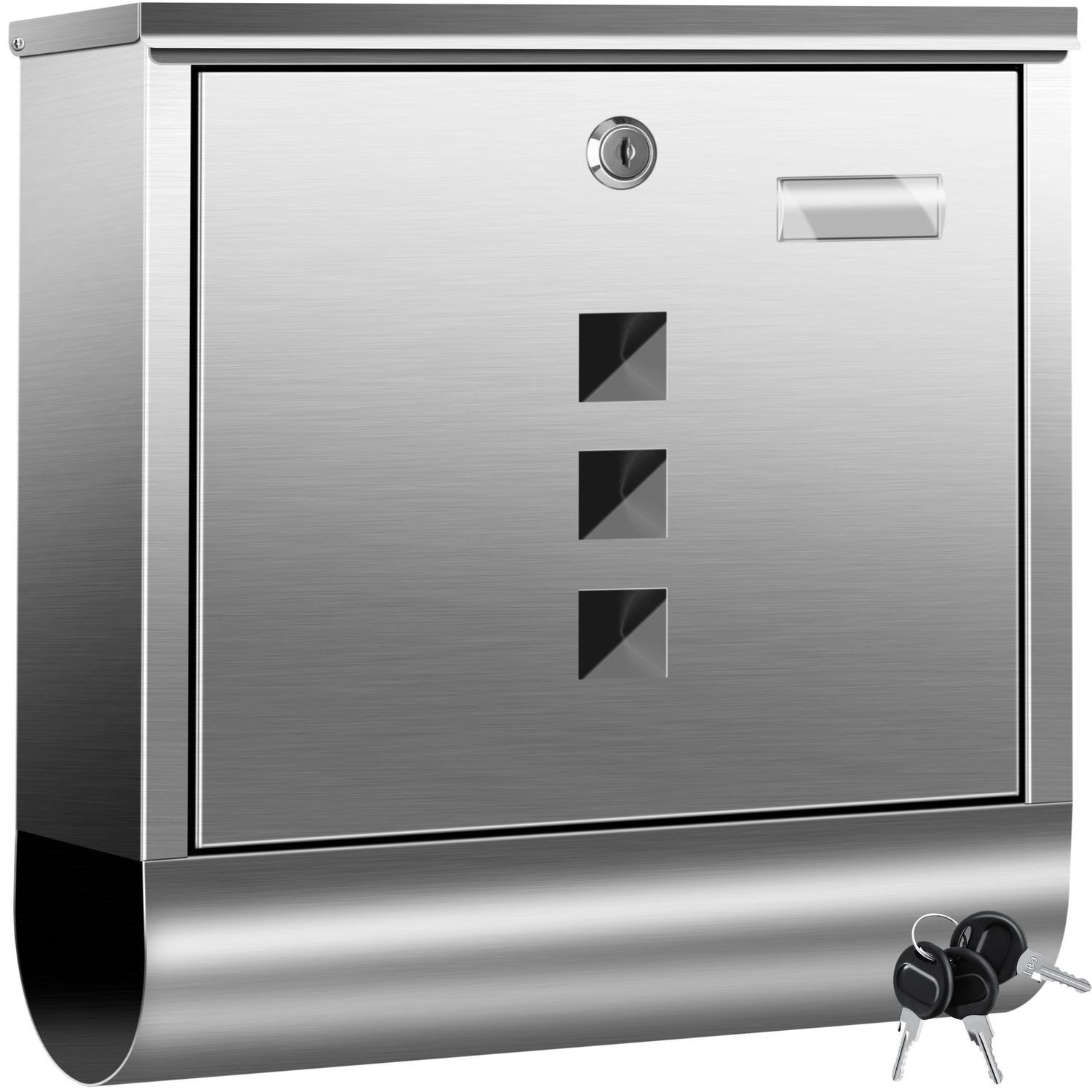 KESSER Briefkasten, aus Edelstahl mit Zeitungsfach Namensschild Sichtfenste günstig online kaufen