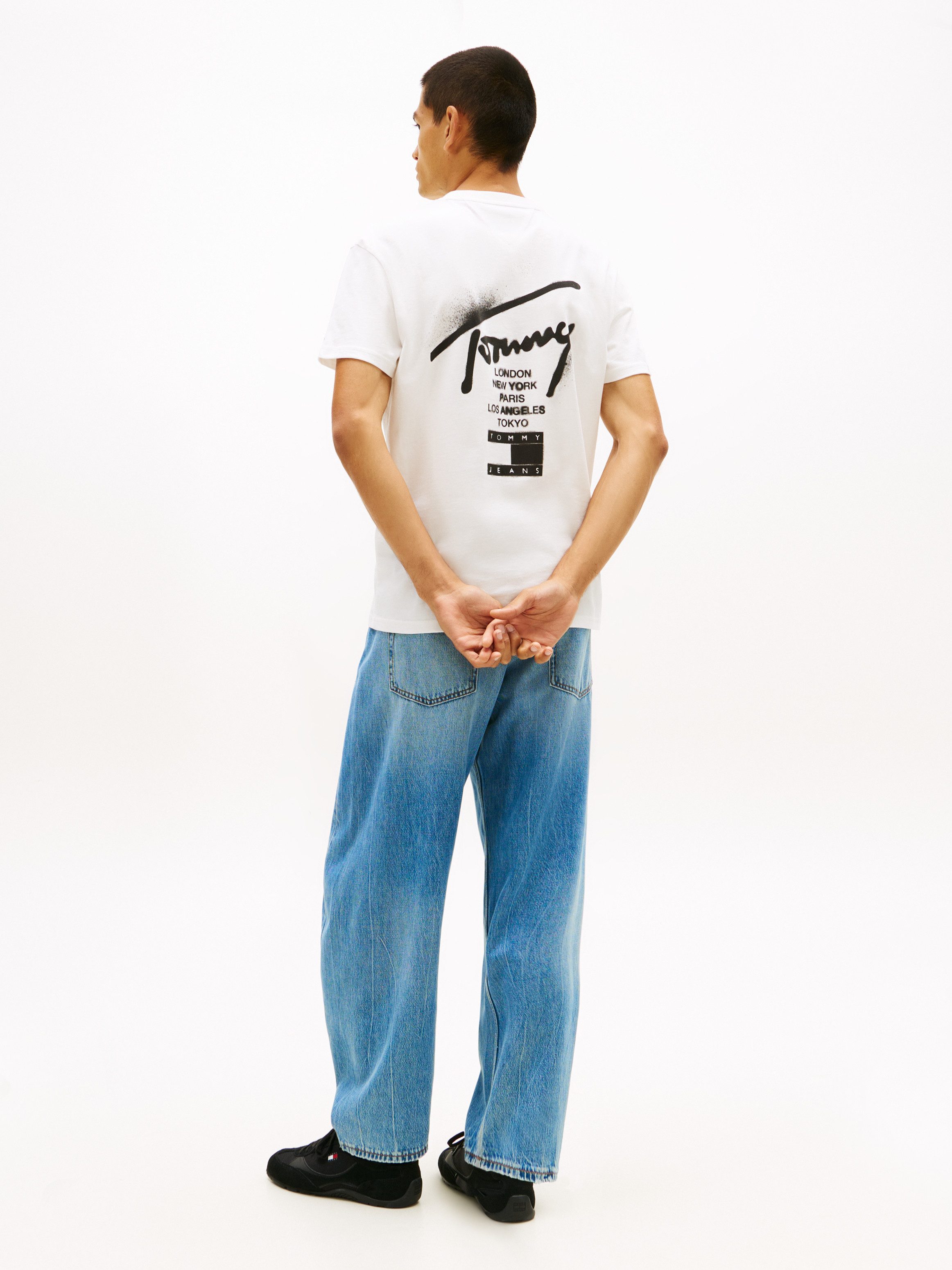 Tommy Jeans T-Shirt TJM REGULAR CITY SIGN Regular fit mit Markenprint – Bild 5 von 5