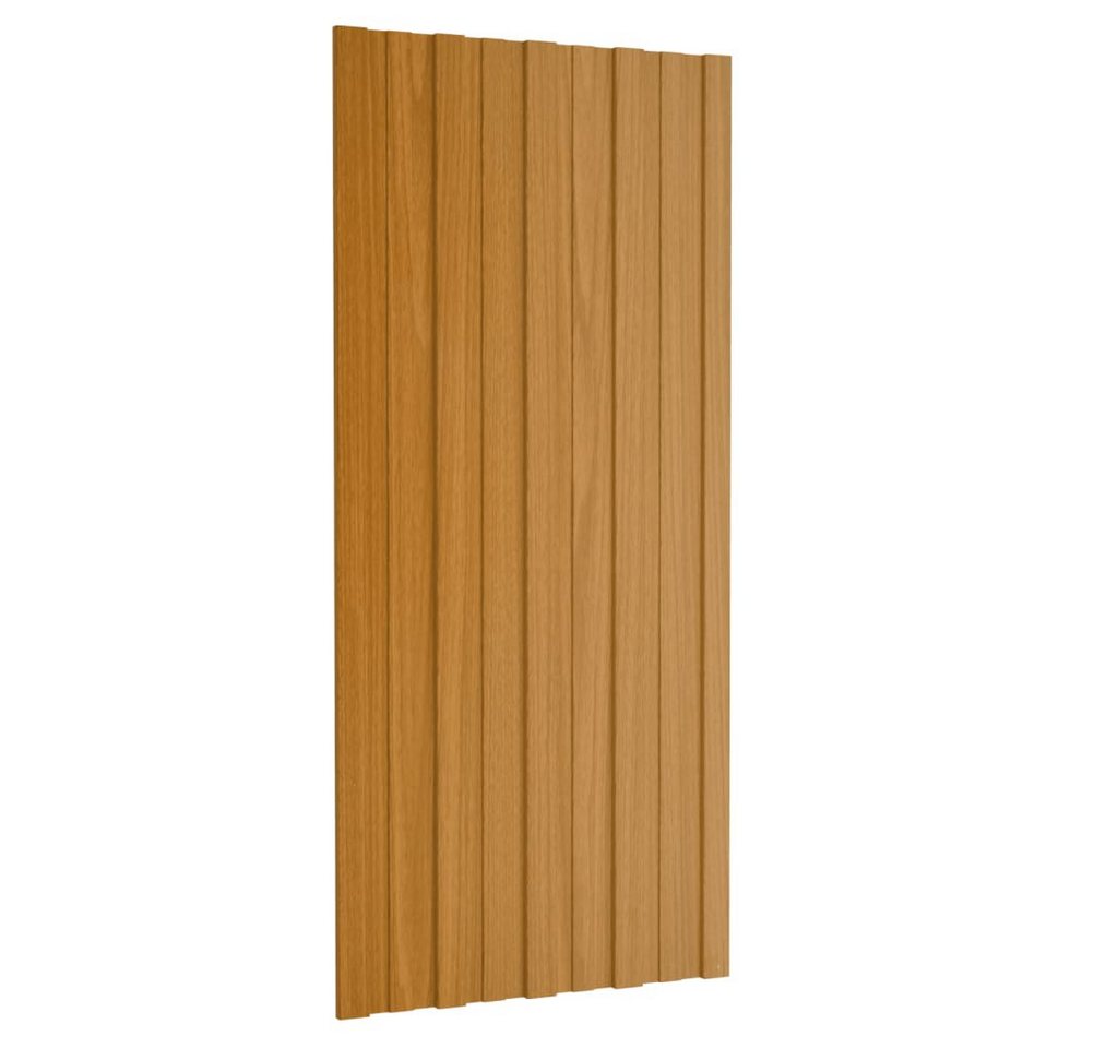 Thumbnail - vidaXL Deckenplatten Dachpaneele 36 Stk. Verzinkter Stahl Holzoptik Hell 100x45 cm, (36-tlg)