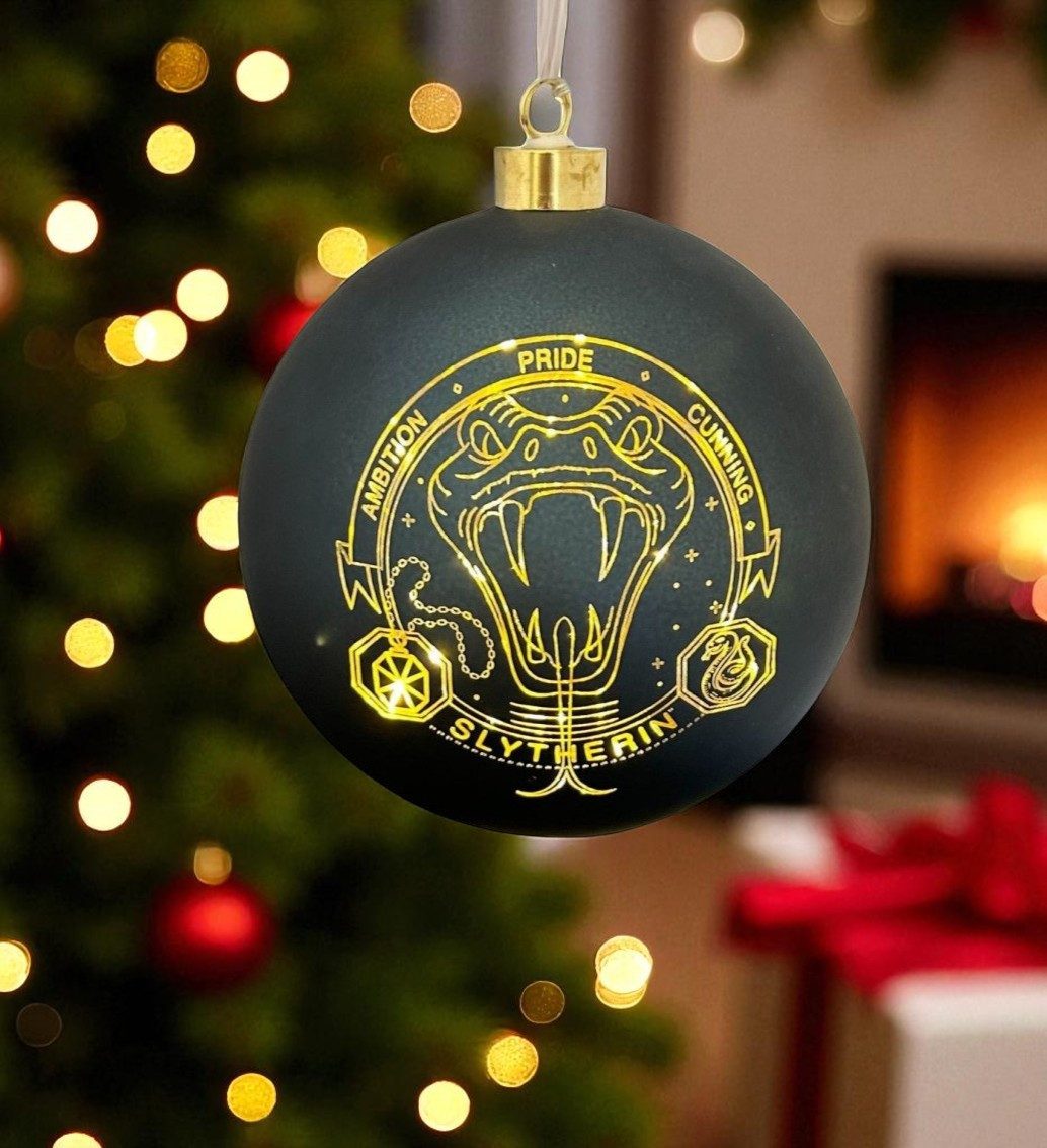 Disney LED Dekolicht Harry Potter Weihnachtskugel Slytherin - 15 cm beleuchtet Weihnachten, LED fest integriert
