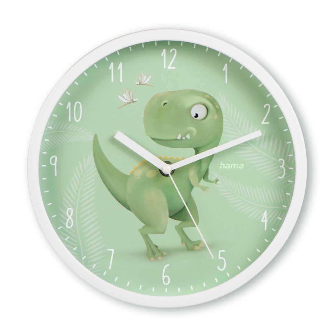 Hama Wanduhr Kinder-Uhr "Cebu", ohne Ticken, Ø 25 cm (für Kinderzimmer, geräuscharm)