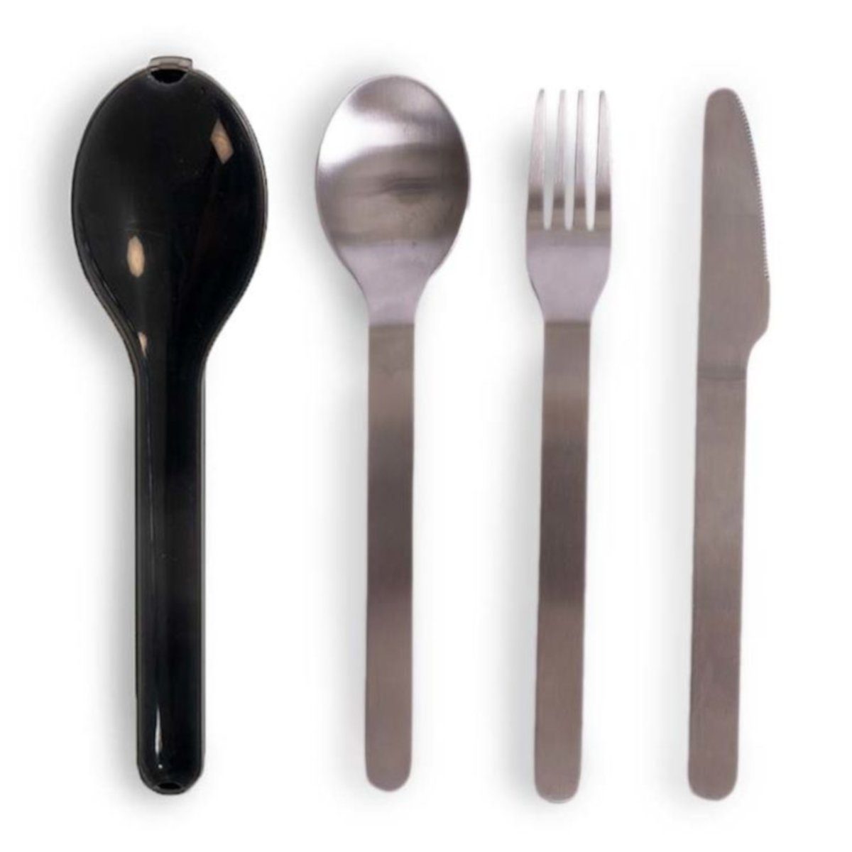 sagaform Besteck-Set Reisebesteck Set, Edelstahl 18/10 gebürstet, Kunststoff, Je ca. 18 cm lang, Form gestanzt