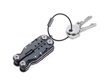 TROIKA Multitool Mini-Werkzeug Schlüsselanhänger mit 10 Funktionen ARBEITSGERÄT mini
