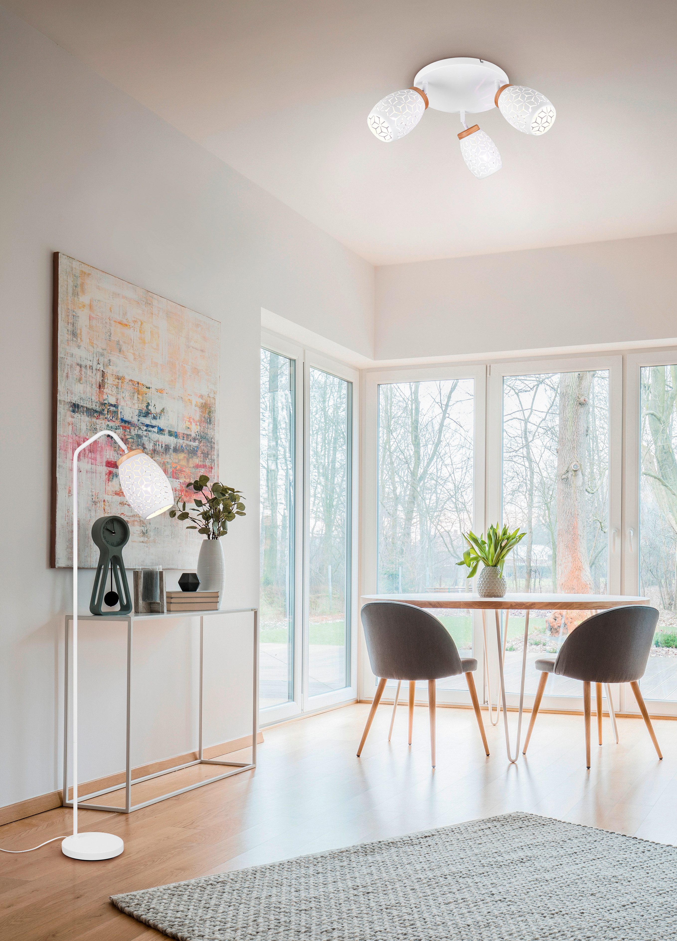 Reality Leuchten Deckenleuchte BIDAR, Deckenlampe mit 3 schwenkbaren Spots, günstig online kaufen