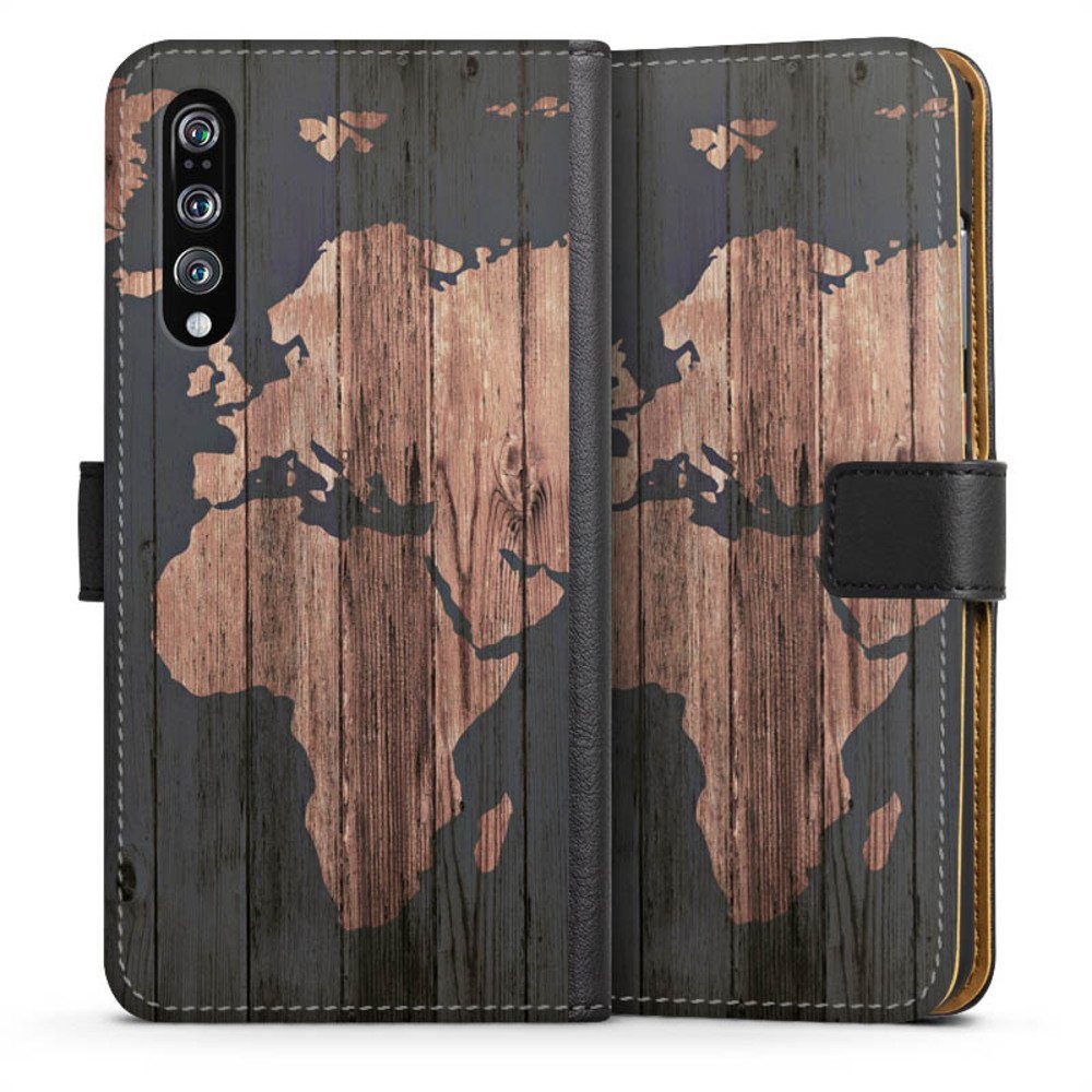 BEZ Hülle Für Huawei P20 Pro – Flip Case Aus Stoff & PU-Leder Mit Kartenfächern, Standfunktion, Schwarz