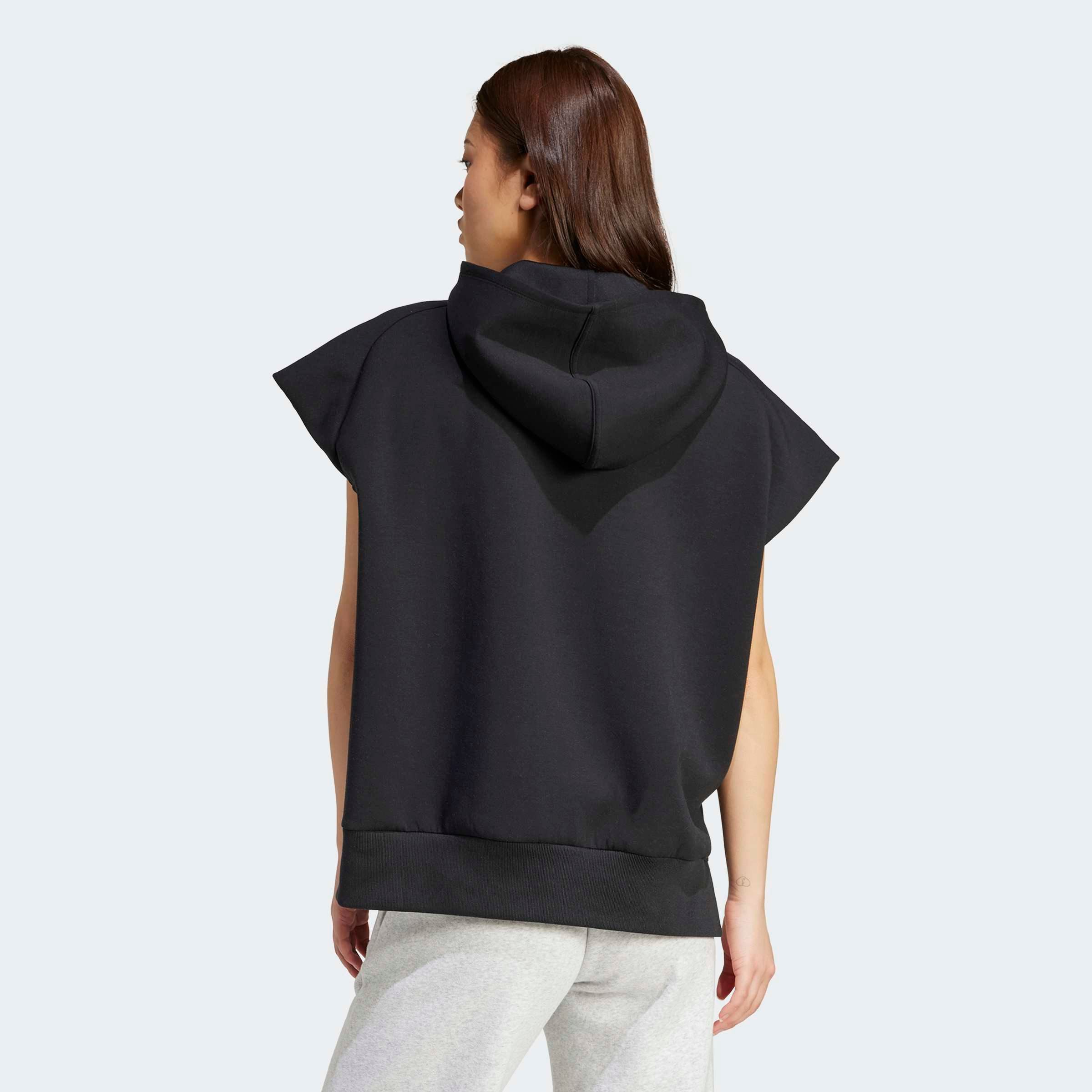 adidas Sportswear Sweatshirt SOFT LUX LOCKERER ÄRMELLOSER HOODIE ärmellos, mit integrierter Kapuze, mit seitlichen Schlitzen