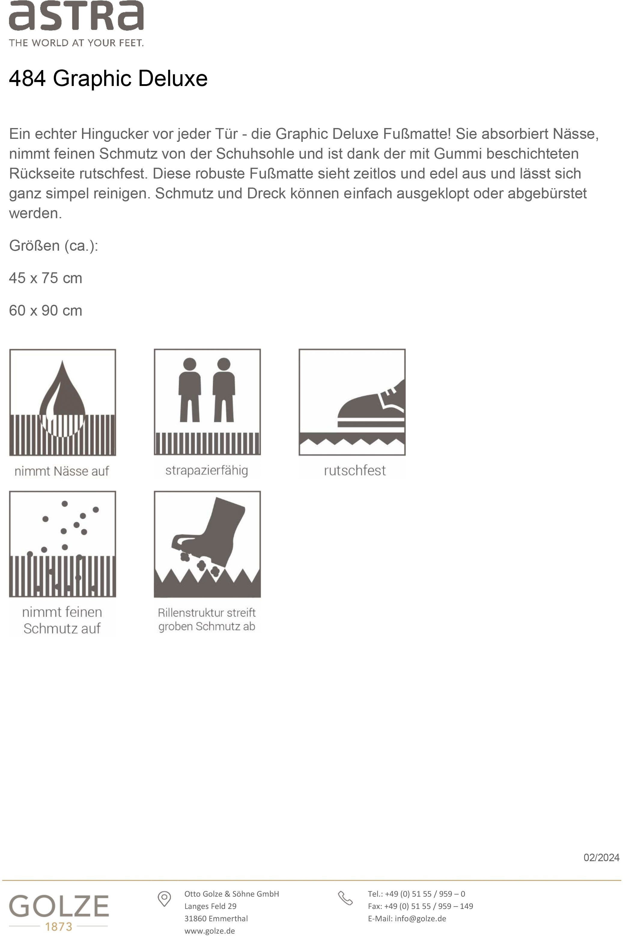 Outdoor Türvorleger Graphic Deluxe 60x90 cm sand günstig online kaufen
