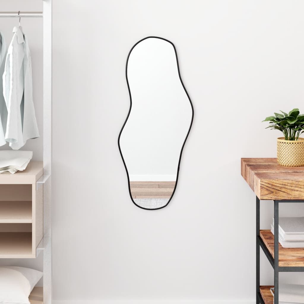 vidaXL Spiegel 80 x 35 cm Wandspiegel Schwarz 80x35 cm