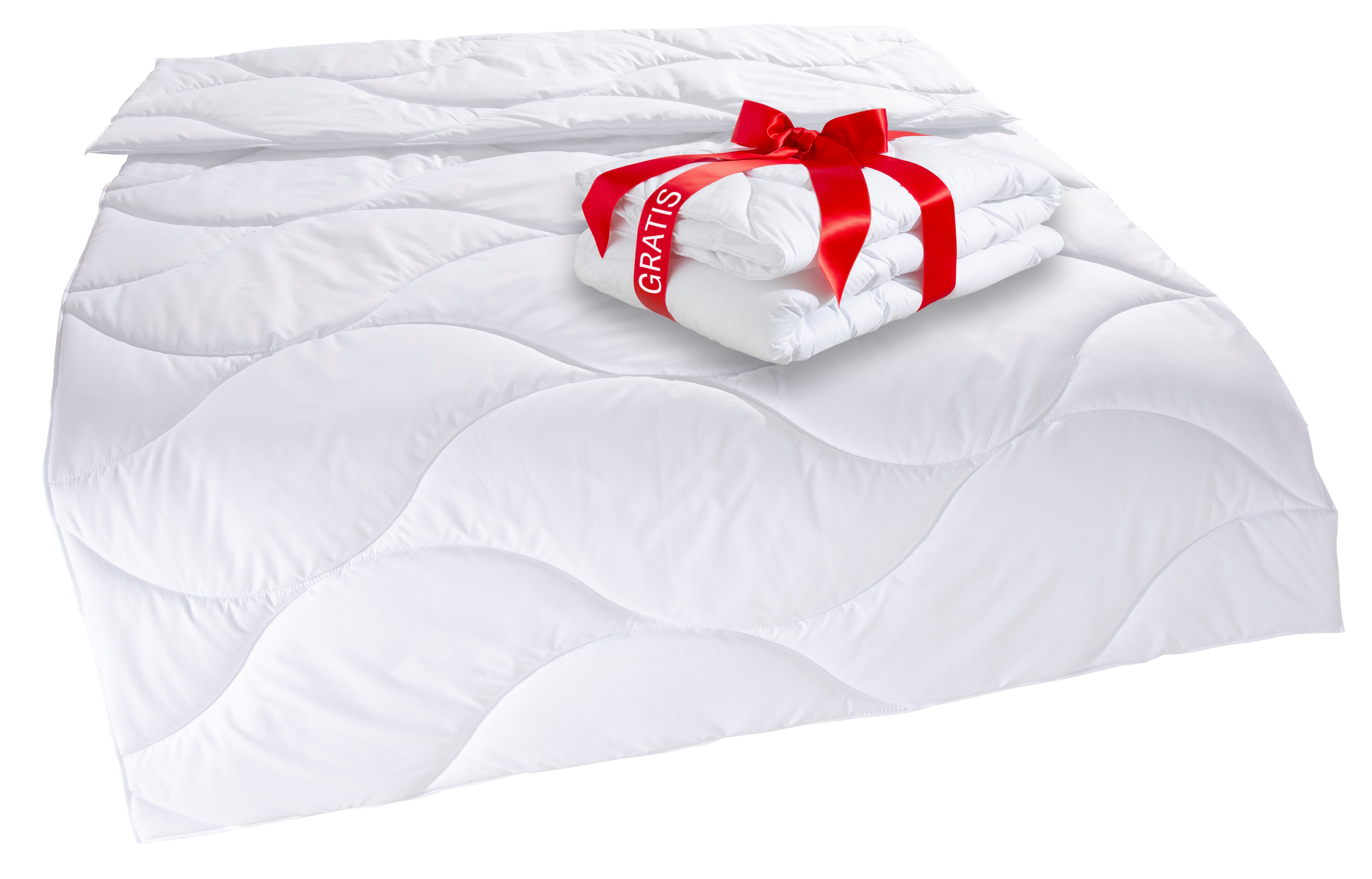 OTTO home Microfaserbettdecke Caelan, kaufe eine Decke - erhalte die Leichtbettdecke gratis dazu!, Füllung: 100% Polyester, Bezug: 100% Polyester, Bettdecke 135x200 cm und 155x220 cm, Sommer, Winter