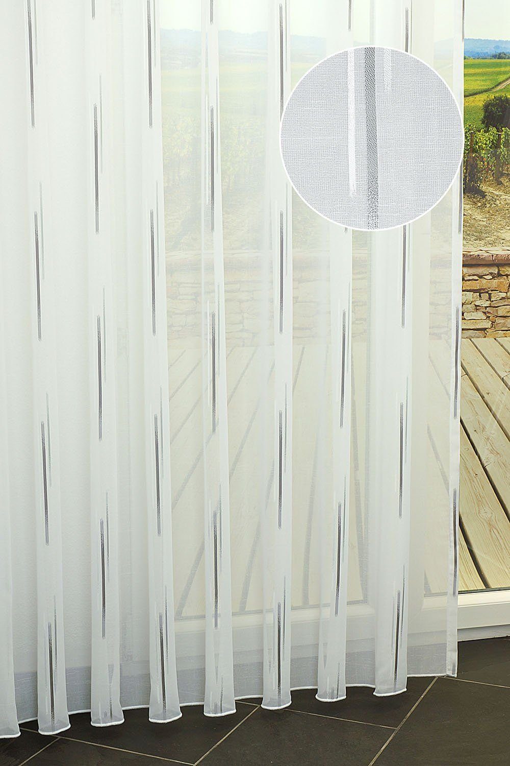 LYSEL® Gardine nstore Schiefer (1 St), transparent, HxB 245x200cm günstig online kaufen