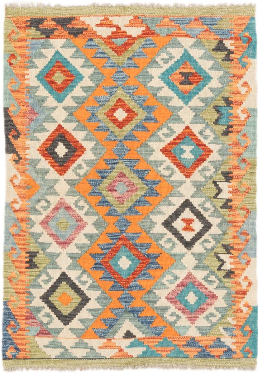 Orientteppich Kelim Afghan 86x121 Handgewebter Orientteppich, Nain Trading, rechteckig, Höhe: 3 mm