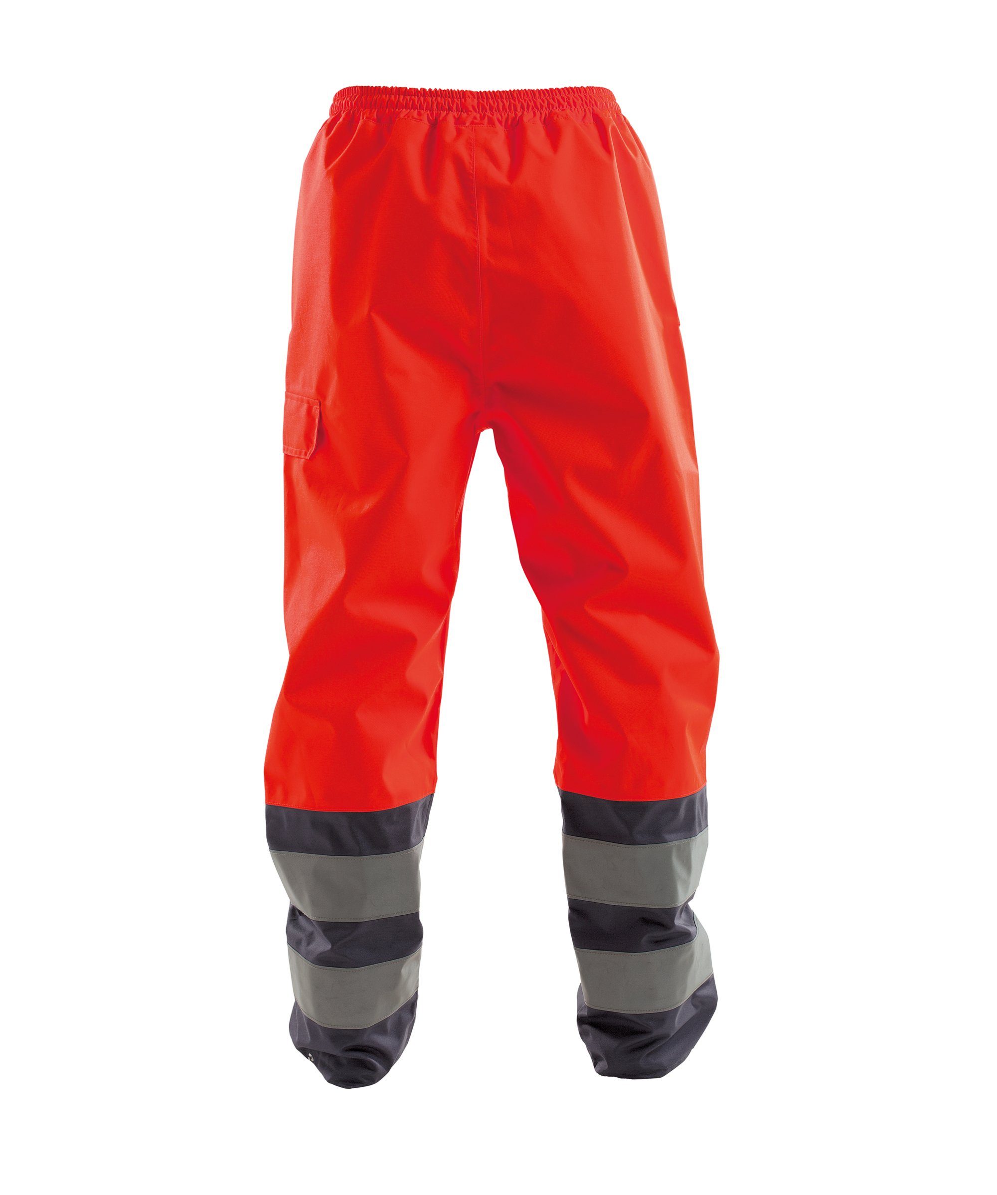 Warnschutz-Regenhose (1-tlg) Dassy Regenhose Sola neonrot/zementgrau