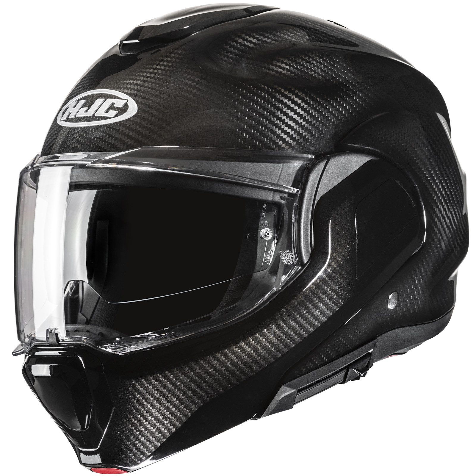 HJC Motorradhelm HJC F100 Carbon Schwarz Klapphelm (1er Set)