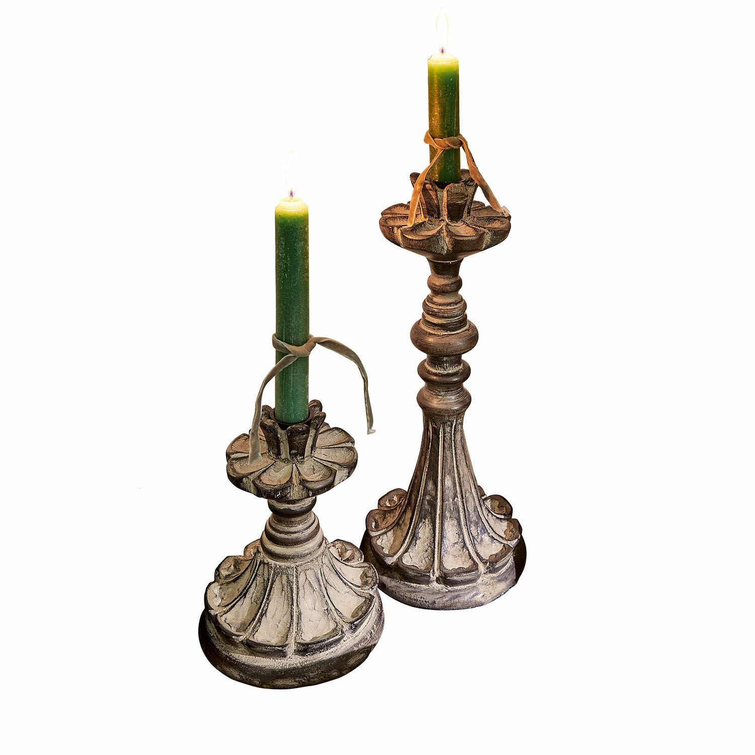 Mirabeau Kerzenständer Kerzenhalter 2er Set Tocantins antikbraun