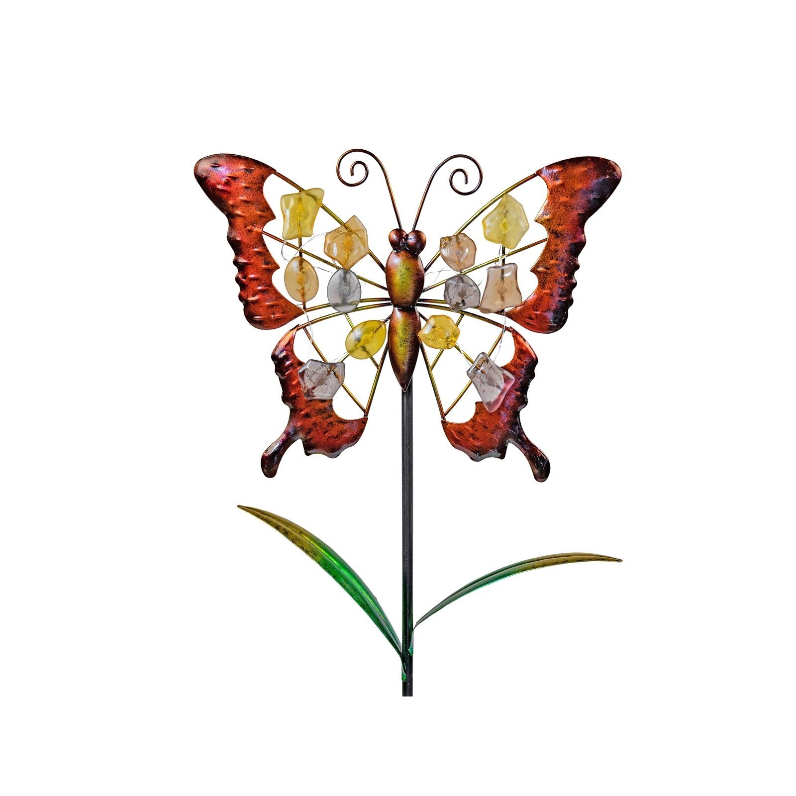 formano Dekofigur Stecker mit Licht Schmetterling (Stück, 1 St., 1 Gartenstecker), Gartendekoration