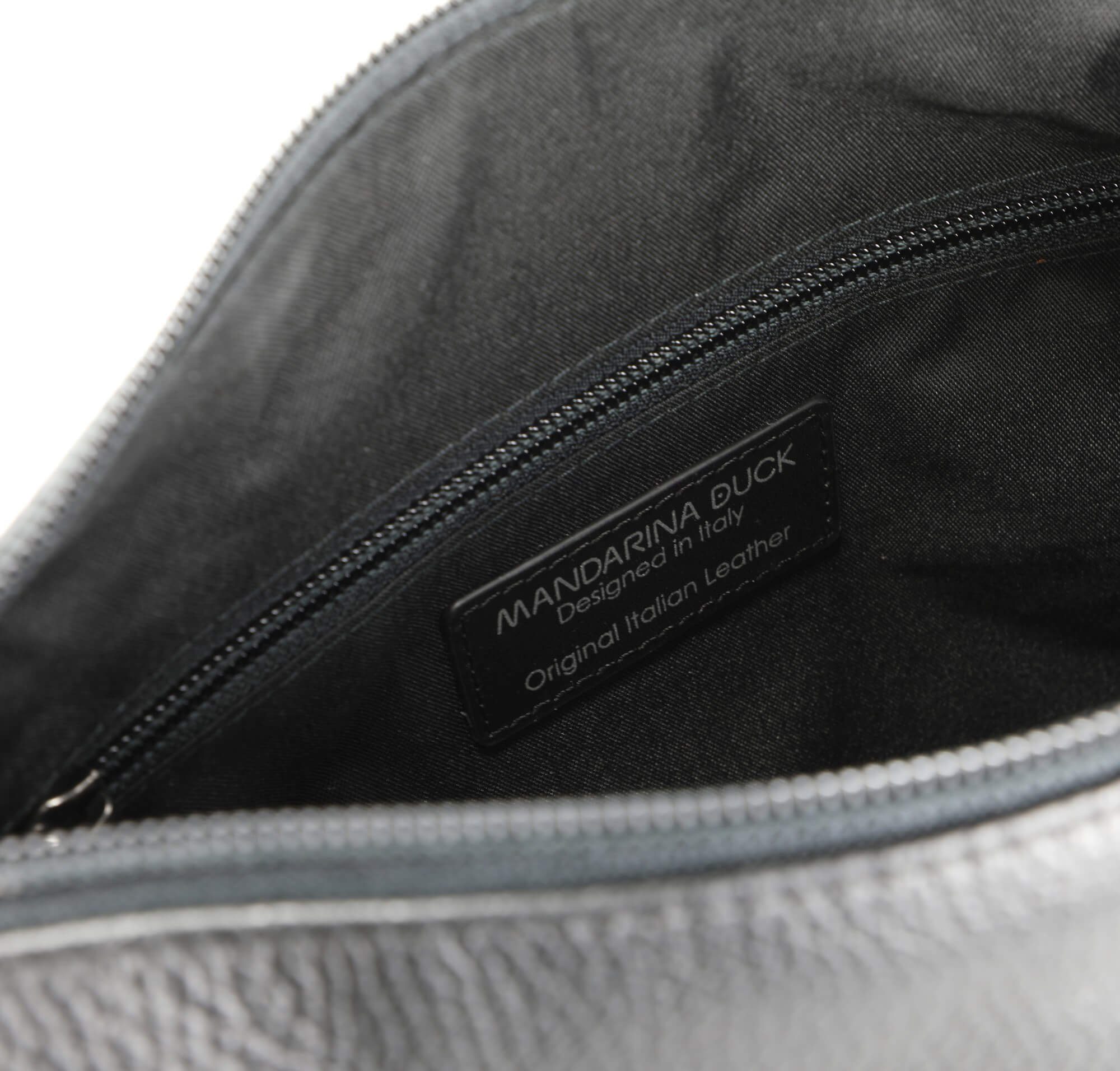 Duck Hobo Umhängetasche (1-tlg) - 28.5 black Leather Umhängetasche Mellow cm Mandarina