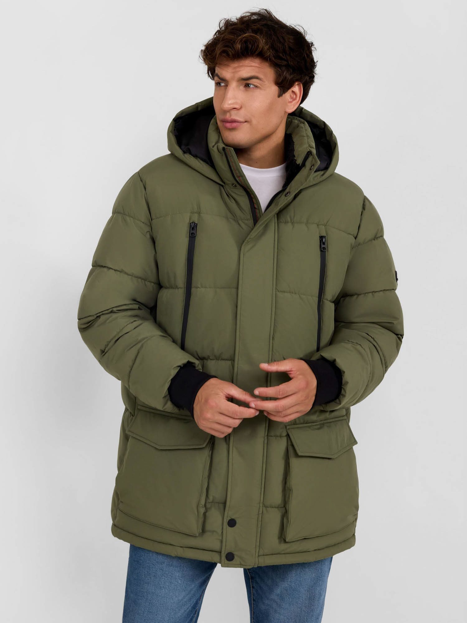 Respect Winterjacke Gesteppte Jacke mit Reißverschlusstaschen und Fleecefutter (XS-XXL)