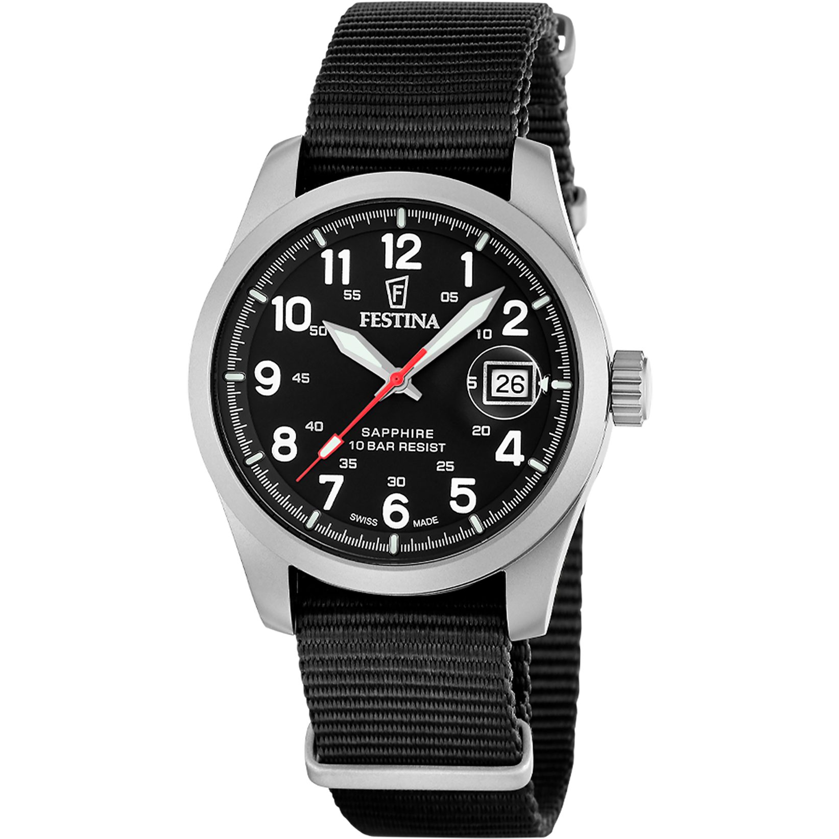 Festina Quarzuhr Field Watches F20082/3, Armbanduhr, Damenuhr, Herrenuhr, Swiss Made, analog, Tag
