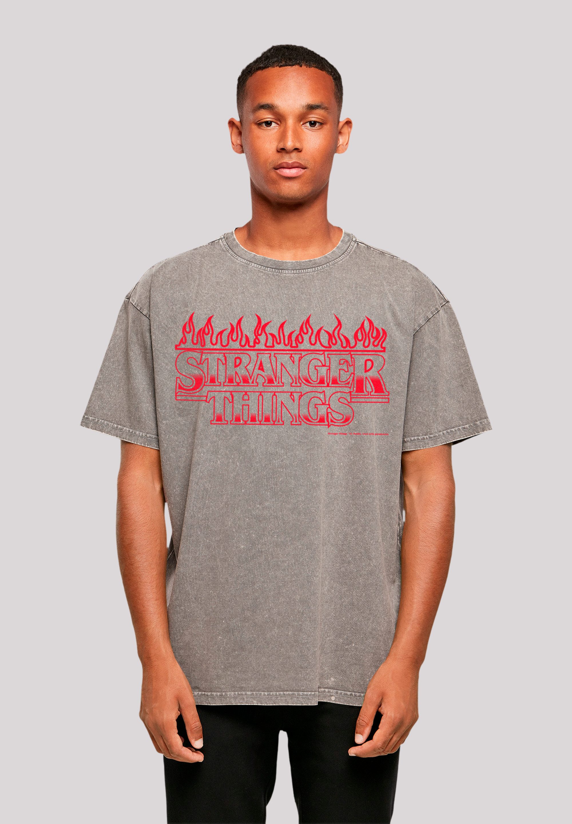 T-Shirt Stranger Things Flames Netflix TV Series
