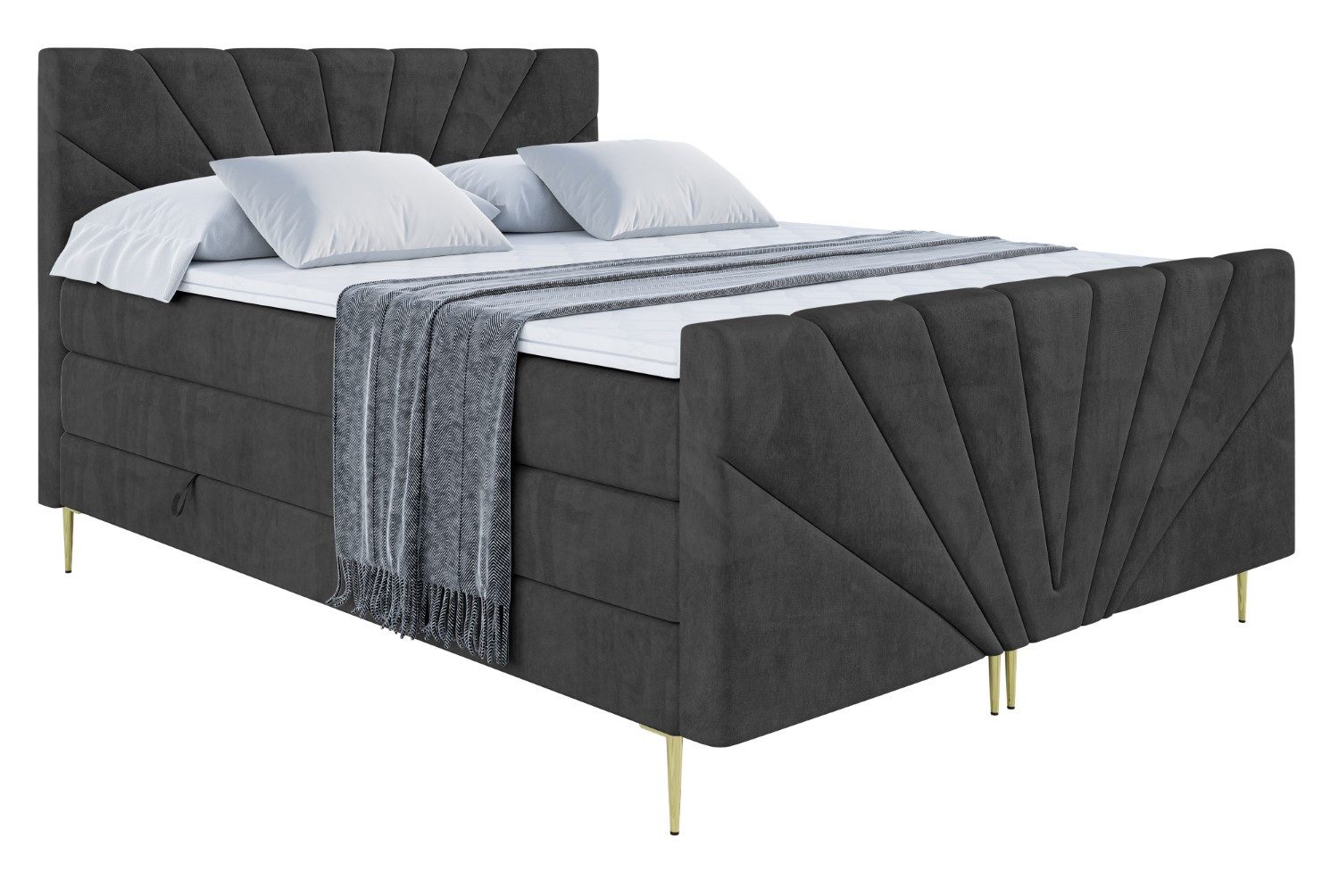 ALTDECOR Boxspringbett MILTIO-F-Z KING (Multipocket-Matratze H4, günstig online kaufen