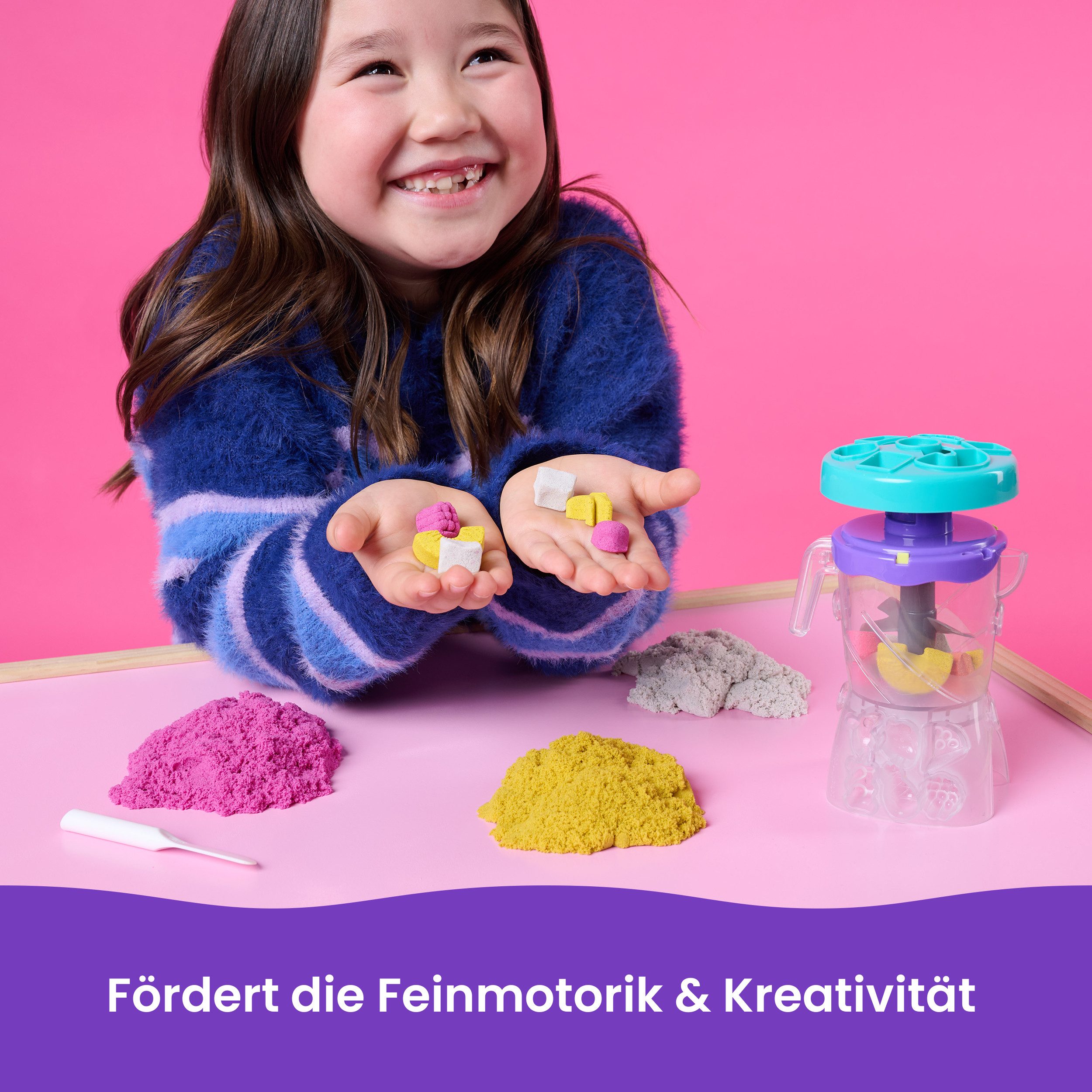 Spin Master Kreativset Kinetic Sand - Smoothie Mixer Spielset – Bild 4 von 5