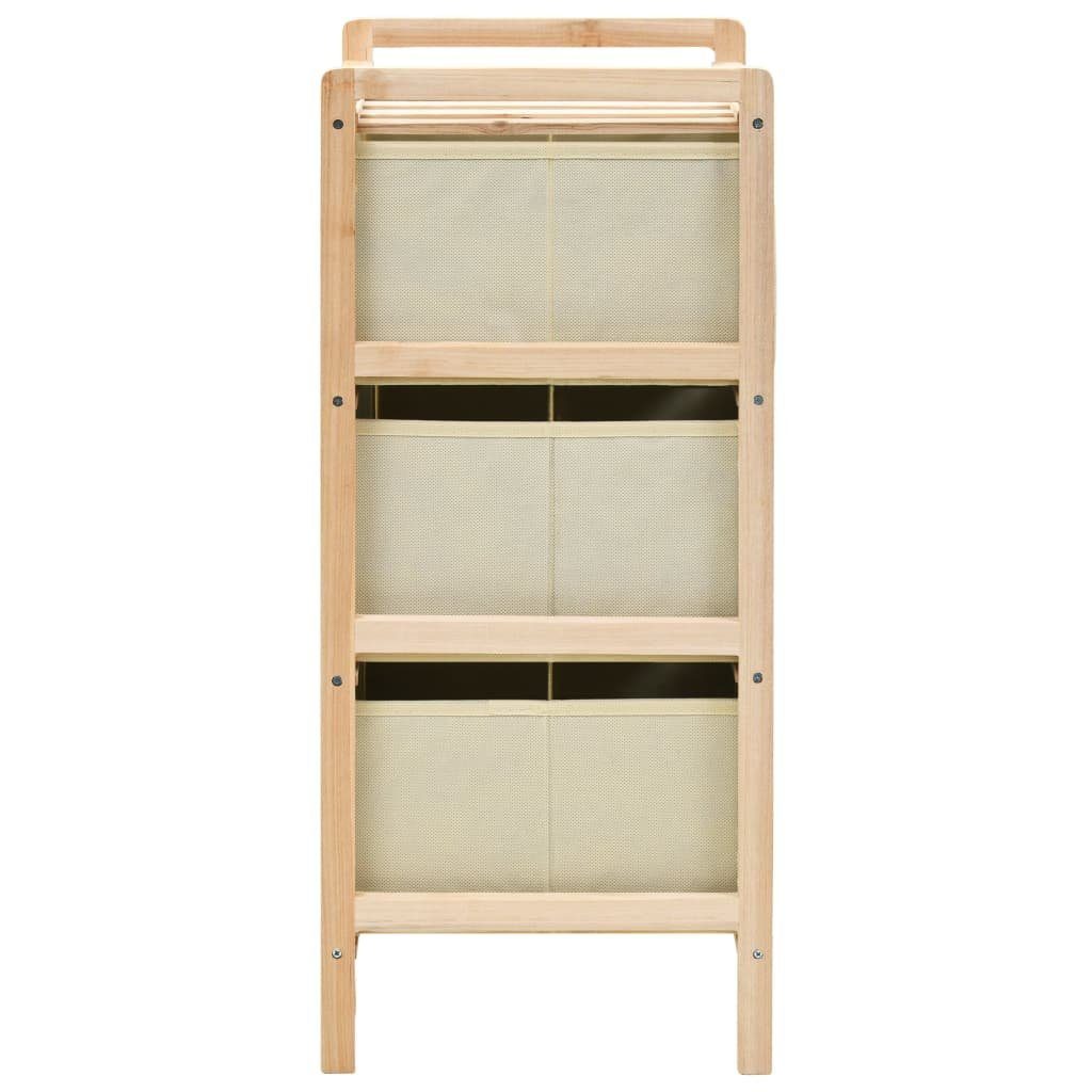 mit Stoffkörben Aufbewahrungsregale Zedernholz 2 3 Stk Beige Kleiderschrank vidaXL