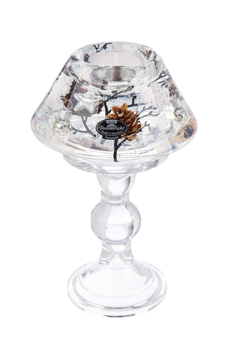 GILDE Kerzenhalter Dreamlight „Winter Story“ Memphis von Gilde – Windlicht 20 cm