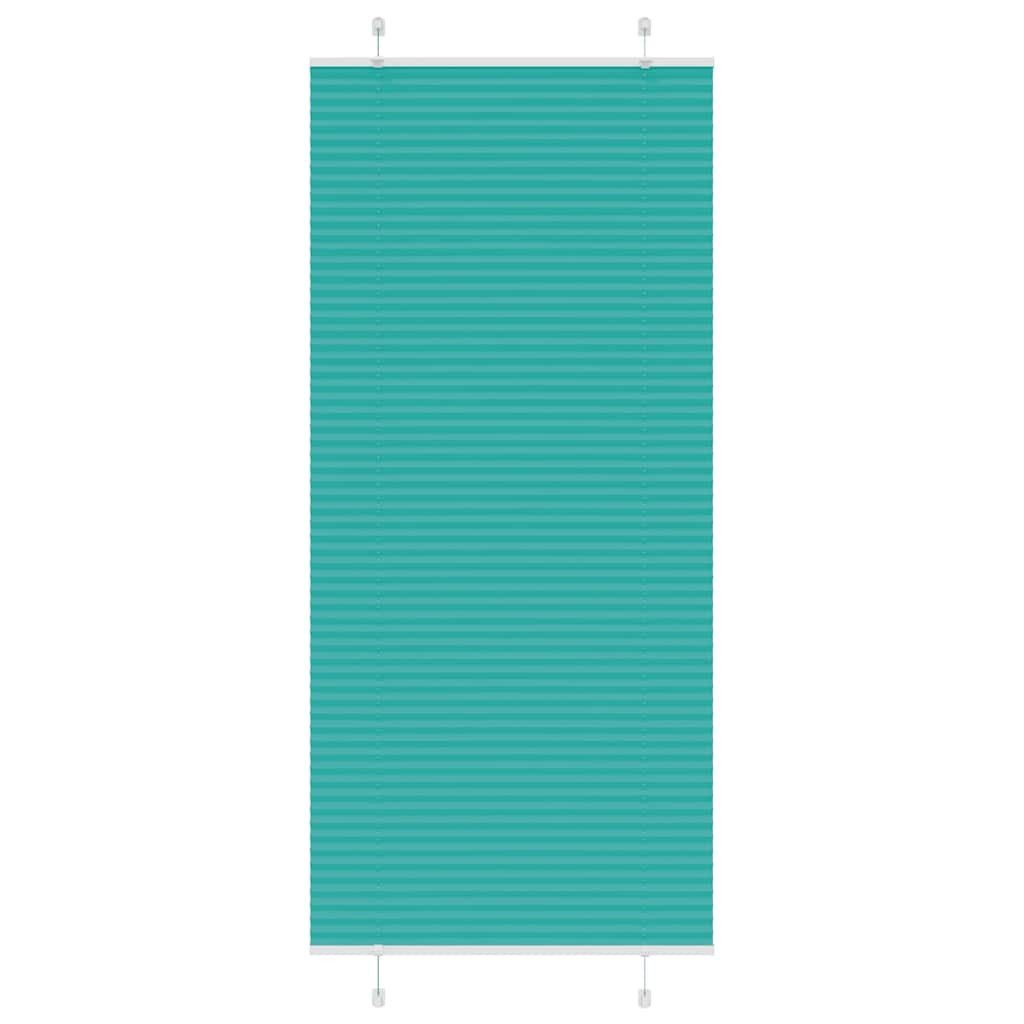 Jalousie 90 x 200 cm Plissee Petrolgrün 90x200 cm Stoffbreite 89,4 cm Polyester