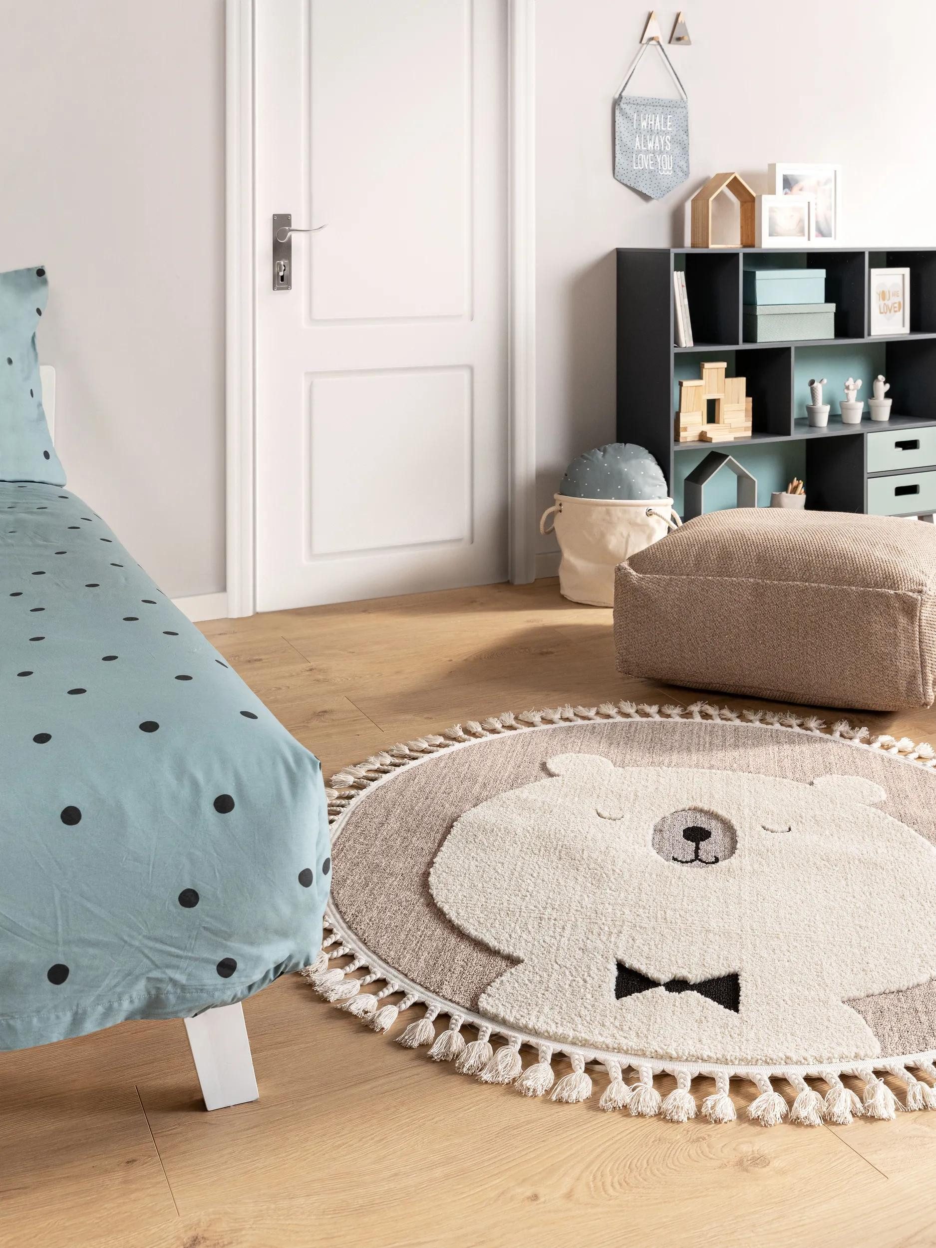 benuta Kinderteppich Momo, rund, Höhe: 11 mm, Kuscheliger Teppich fürs Kind günstig online kaufen