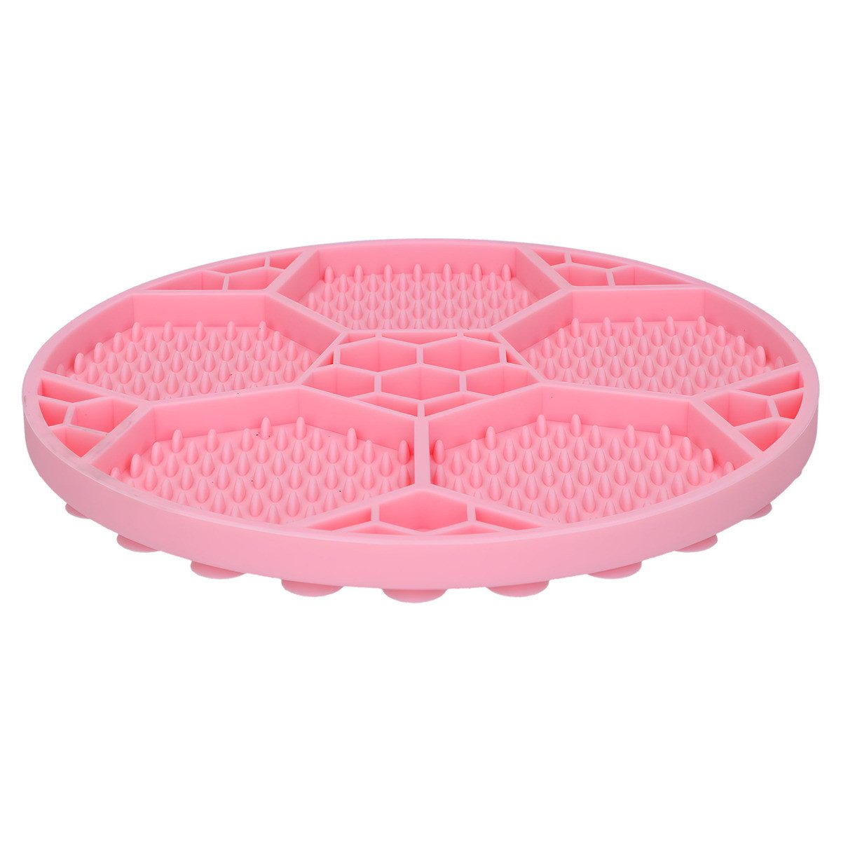 EAT SLOW LIVE LONGER Antischlingnapf Leckmatte Fußball rosa