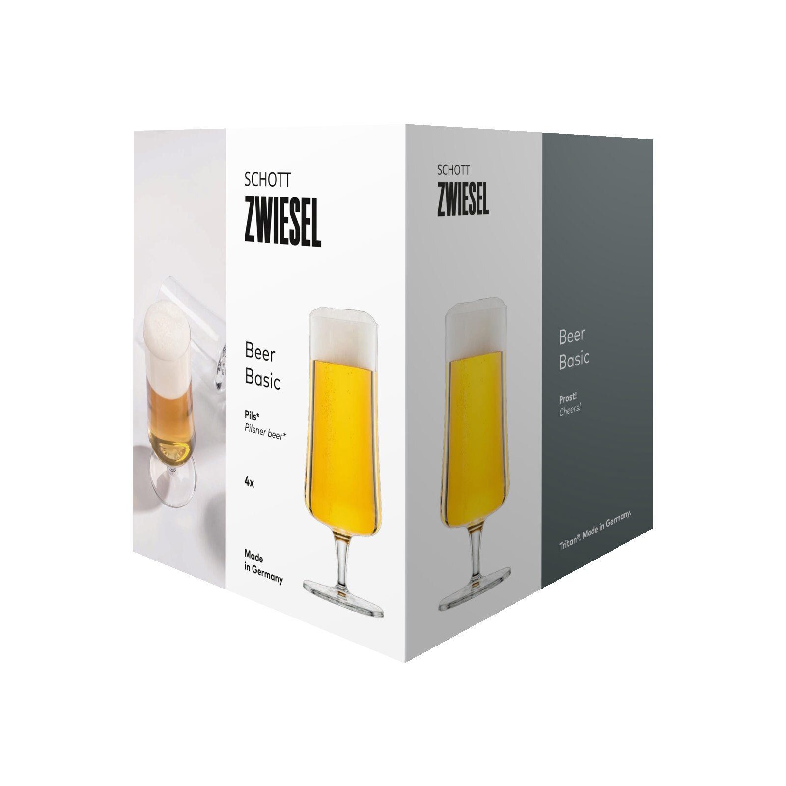 SCHOTT-ZWIESEL Bierglas Beer Basic Pilsgläser 0,3 Liter 4er Set, 4-tlg., Glas