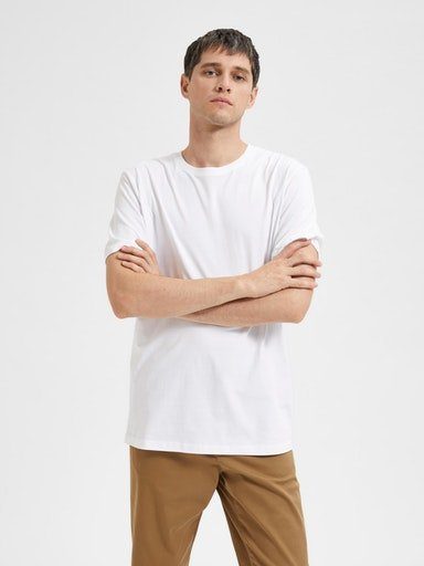 SELECTED HOMME Rundhalsshirt SLHASPEN SS O-NECK TEE NOOS