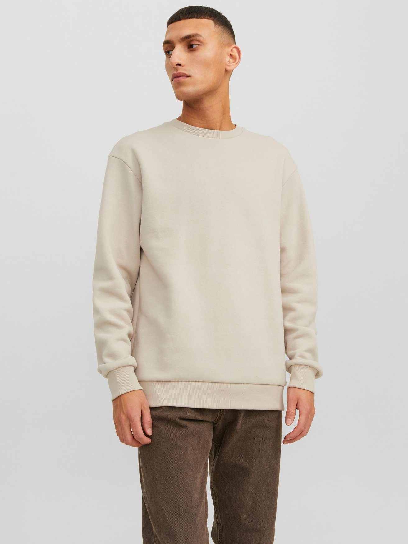 & JJEBRADLEY Sweatshirt Sweatshirt 6027 Pullover Jack Sweater in Basic Sand Jones