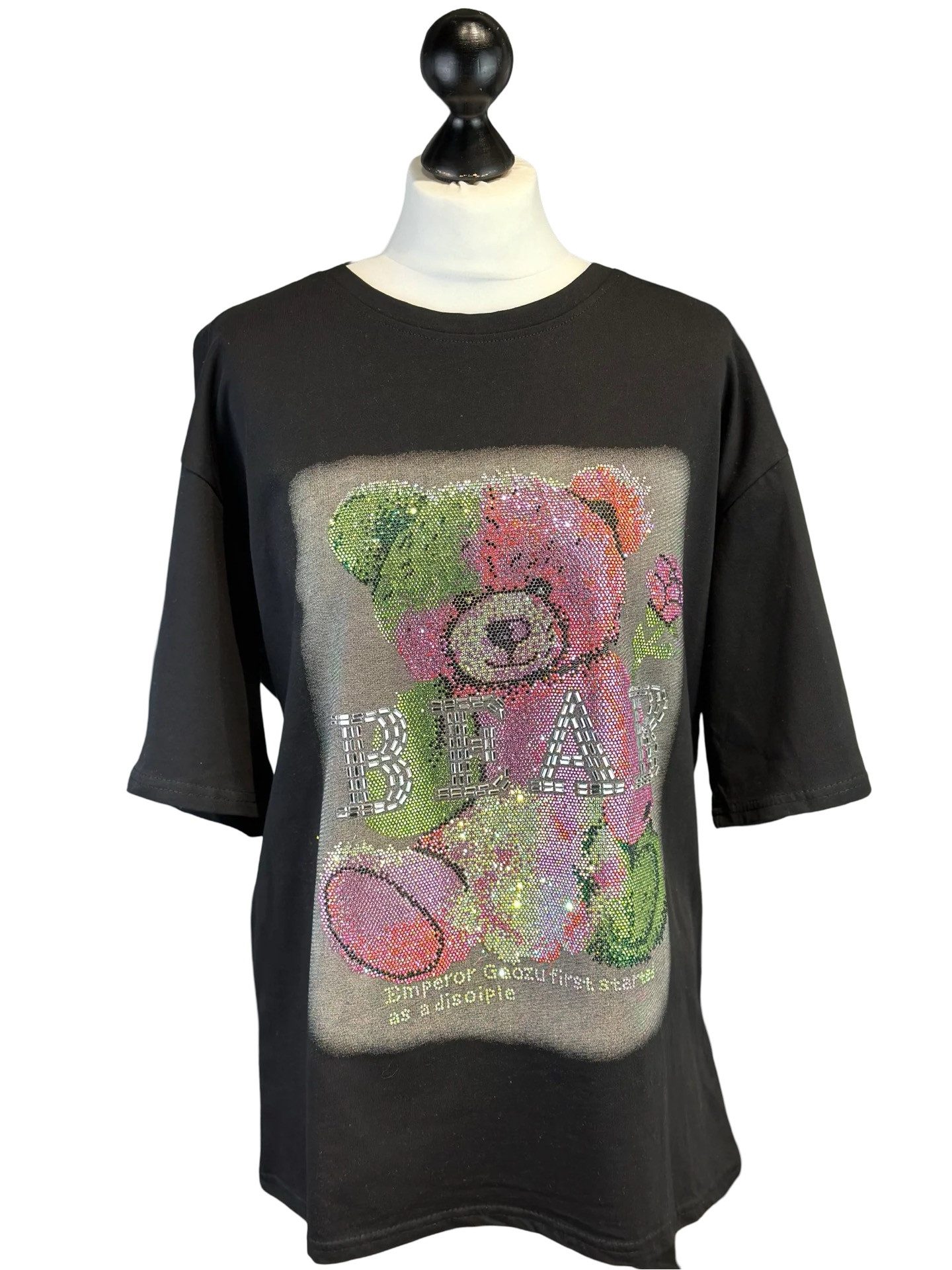 Fashion and Sports T-Shirt FaS452 T-Shirt mit Glitzer Teddy AA ca. 57 cm
