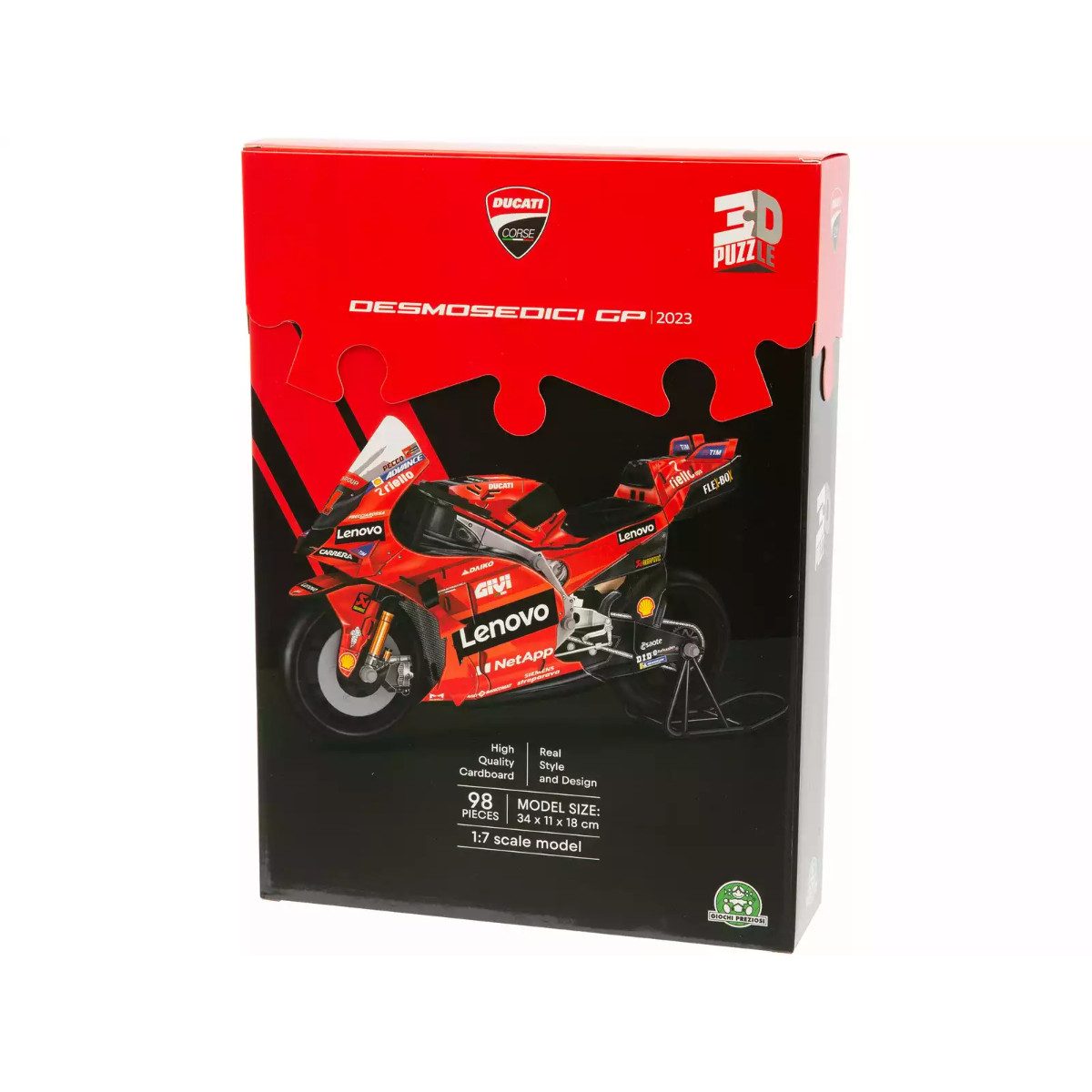 Famosa 3D-Puzzle Ducati Desmosedici GP 2023, 98 Puzzleteile, 98-teiliges Ducati 3D-Puzzle im Maßstab 1:7 ohne Klebstoff
