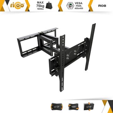 RICOO R08 TV-Wandhalterung, (bis 65 Zoll, schwenkbar neigbar ausziehbar Fernseher Halter universal VESA 400x400)