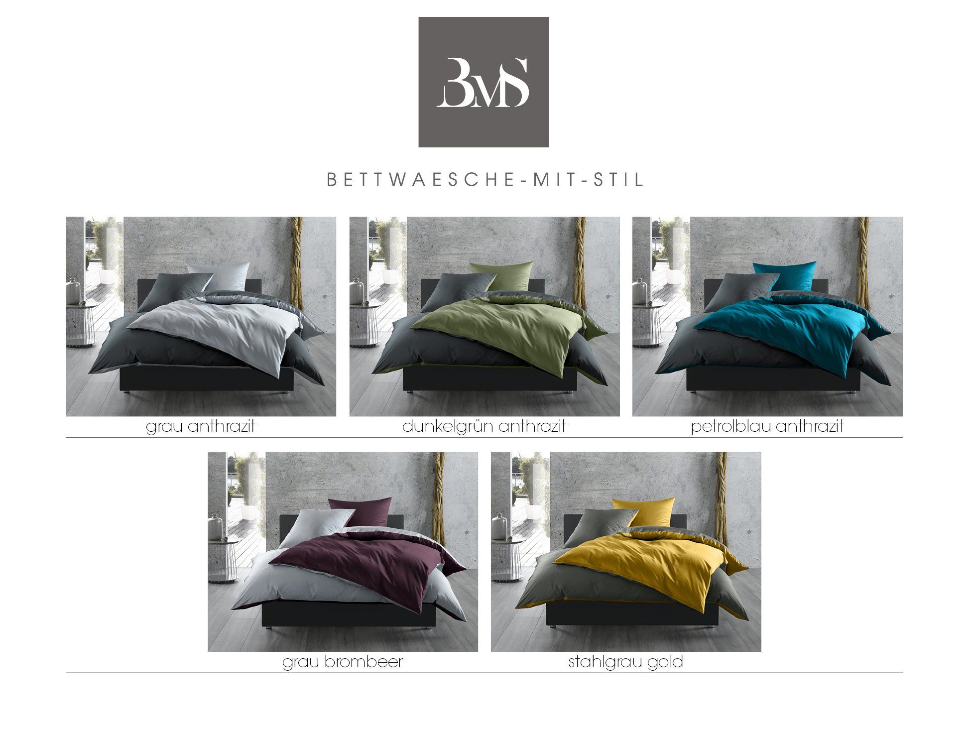 BETTWAESCHE-MIT-STIL Bettwäsche Mako Satin Wendebettwäsche, Mako-Satin, günstig online kaufen