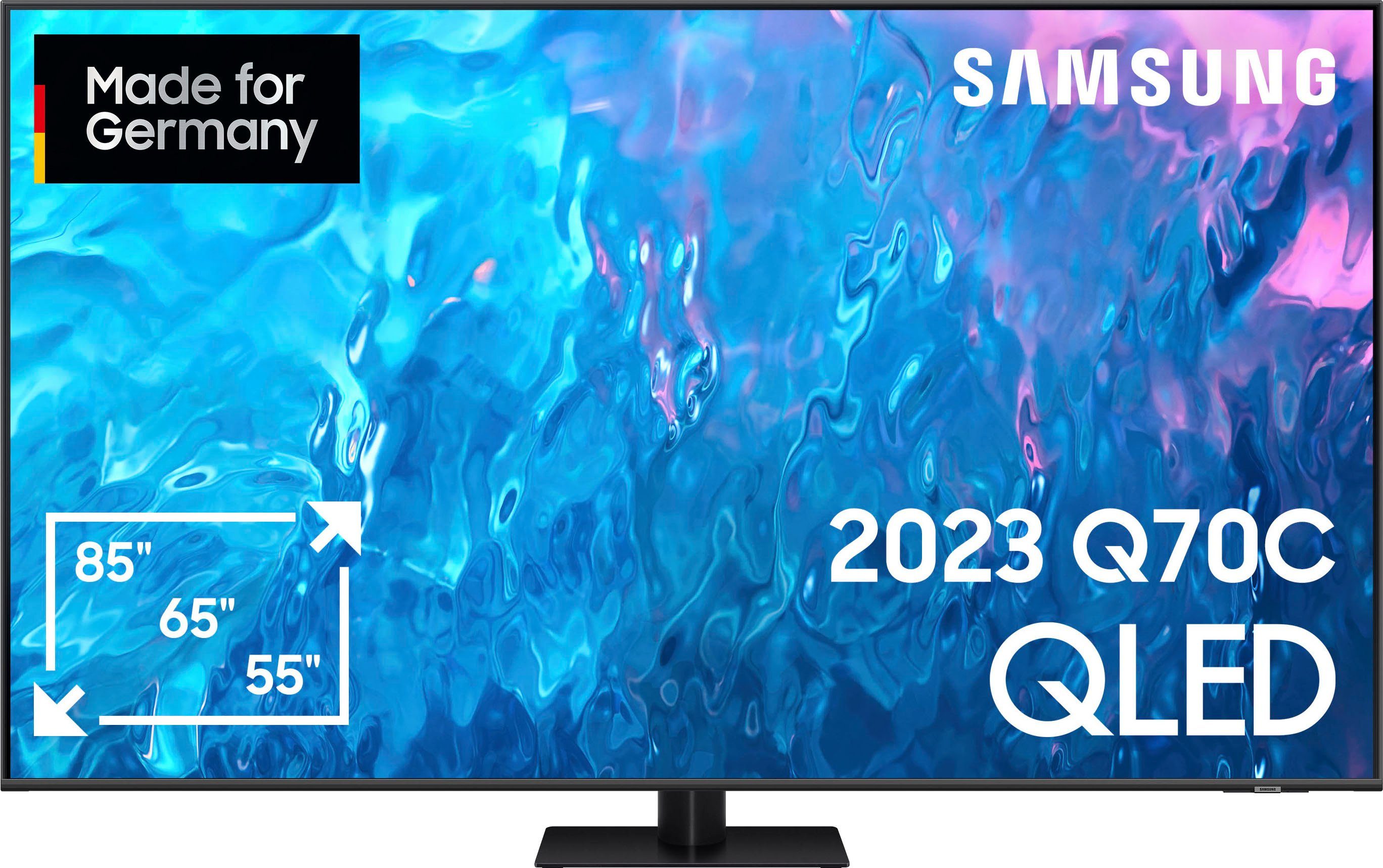 (214 Hub) Prozessor 4K,Quantum Quantum Samsung GQ85Q70CAT Smart-TV, Zoll, cm/85 LED-Fernseher HDR,Gaming