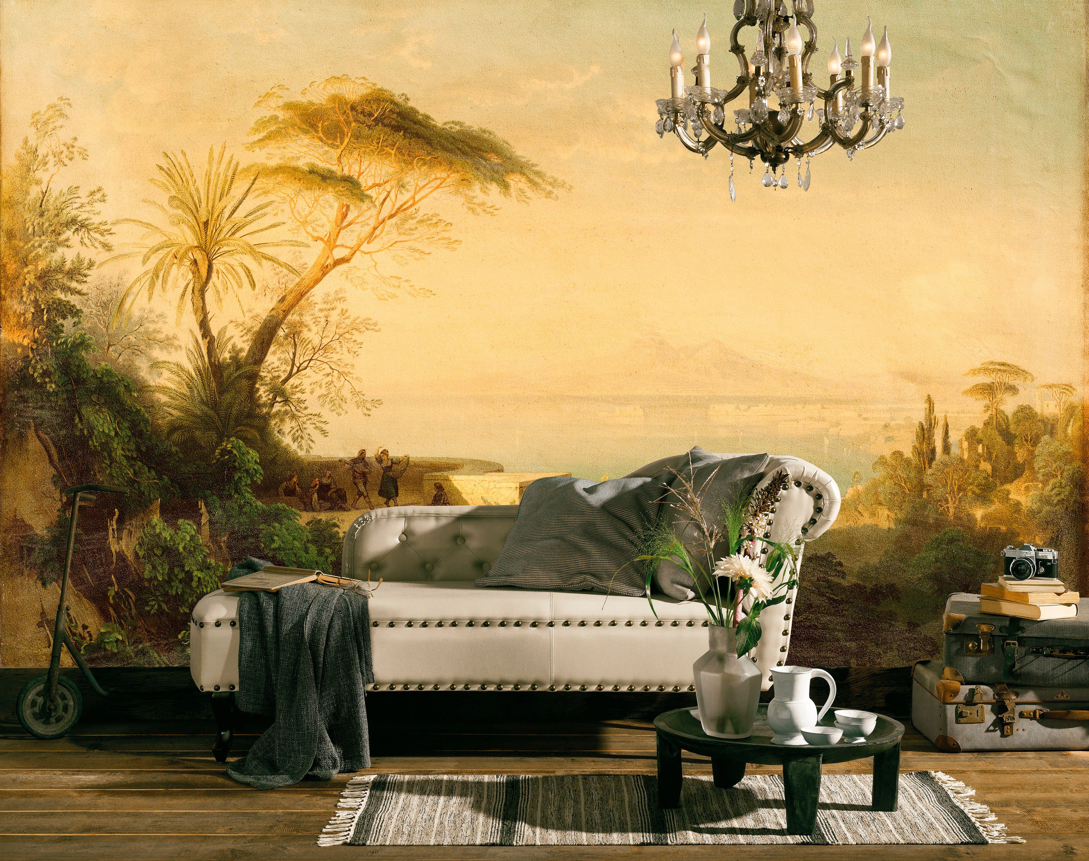 Architects Paper Fototapete Atelier 47 Ancient Painting 2, glatt, Meer, (4 St), Vlies, Wand, Schräge, Decke