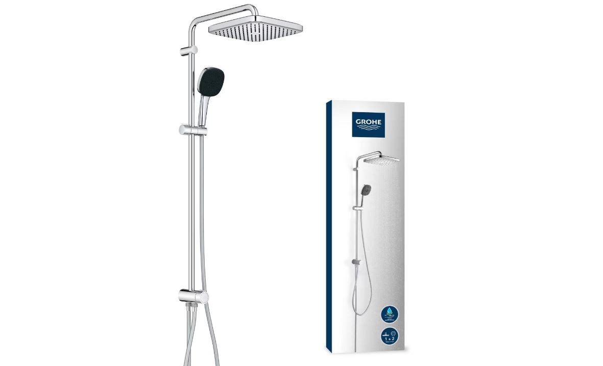 Grohe Duschsystem Vitalio Comfort 250 Flex Duschsystem, Quickfix, chrom (26986001)