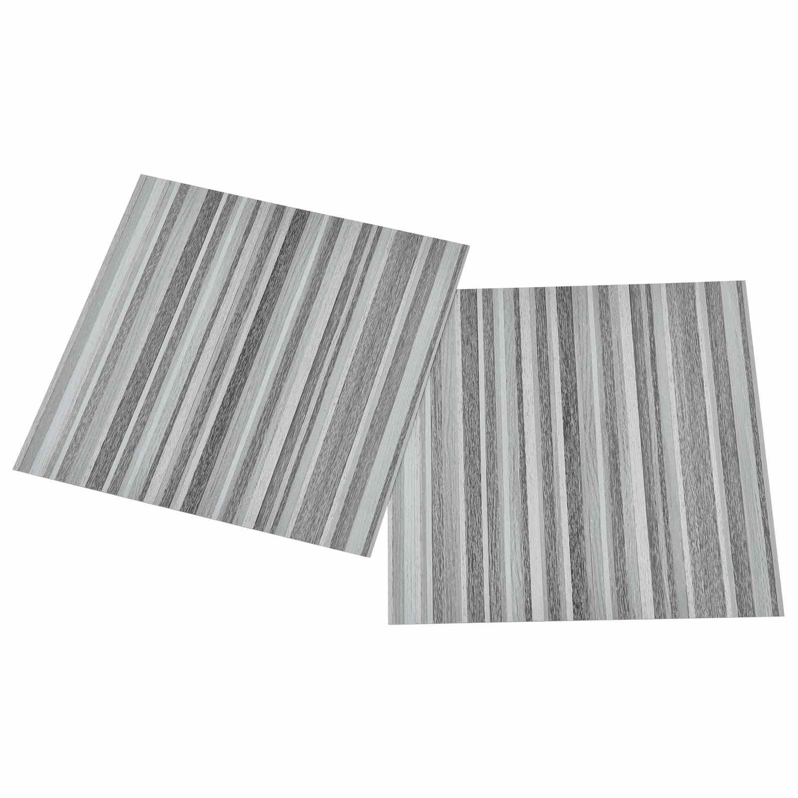 vidaXL Teppichboden Selbstklebende Bodenplanken Grau und Schwarz 30,5 x 30,5 cm, Quadratisch, Höhe: 0.15 mm