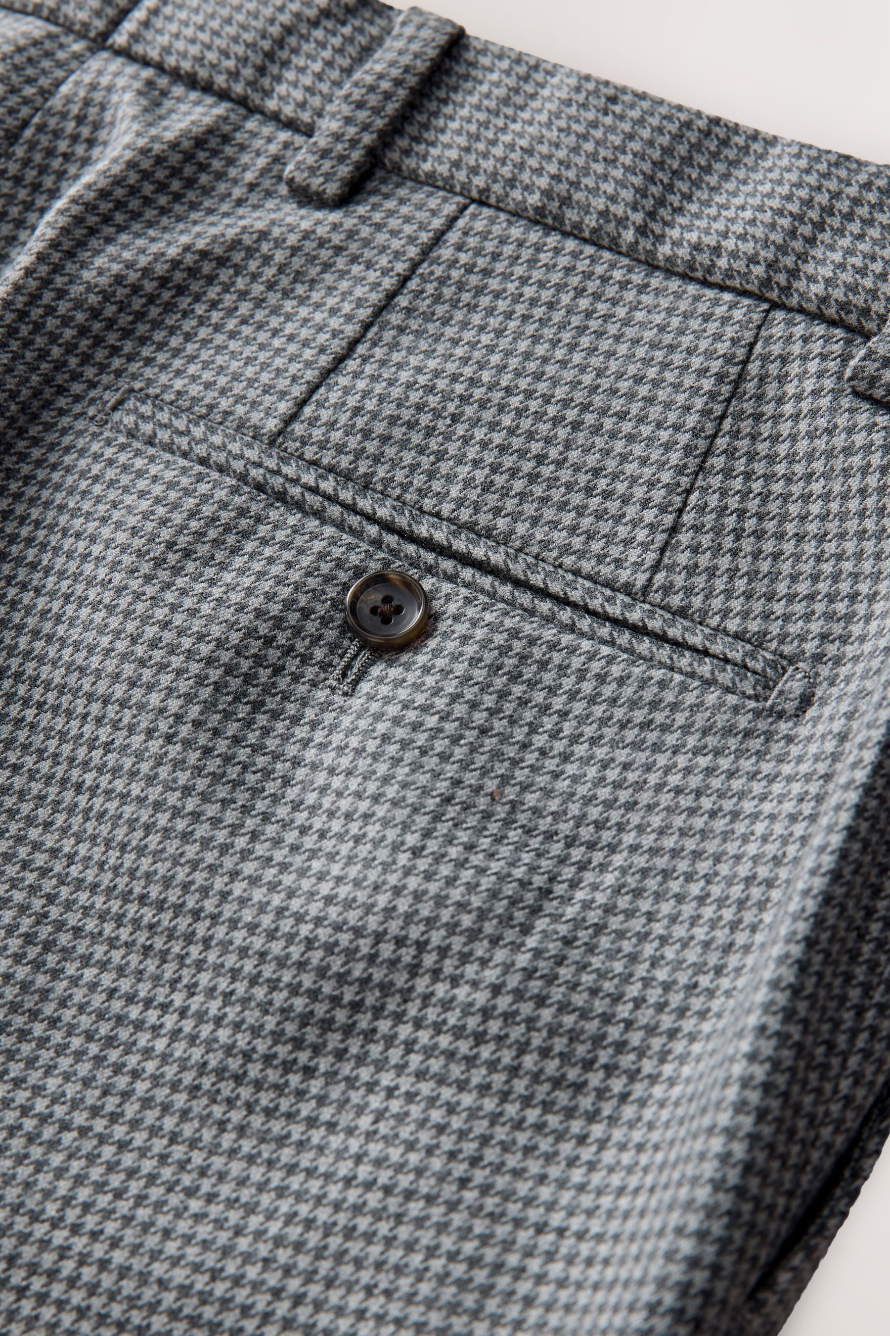 Next Anzughose Tailored Fit Anzughose mit Hahnentrittmuster (1-tlg)