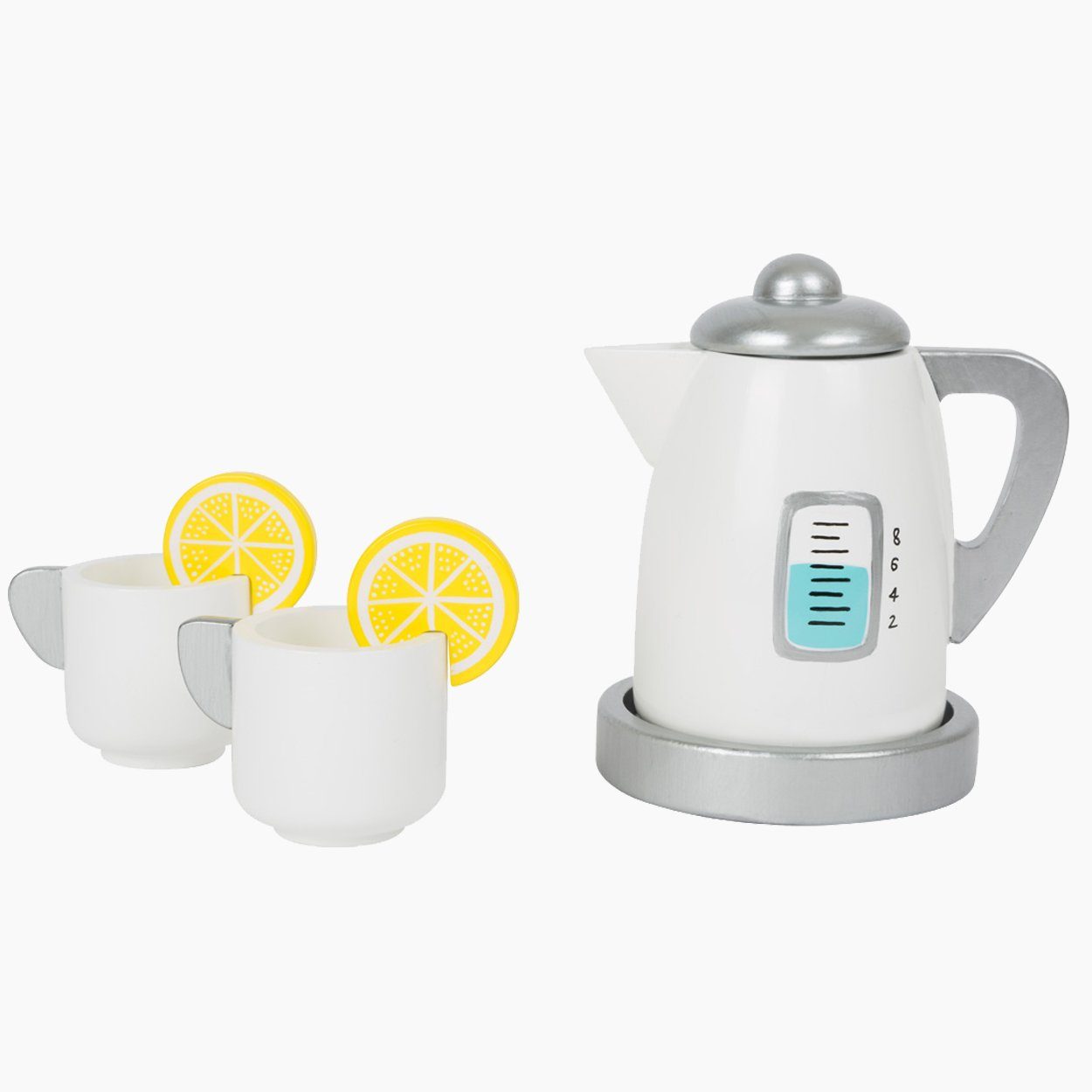 Small Foot Kinder-Wasserkocher Tee-Set mit Wasserkocher Kinderküche, (6-tlg), mit abnehmbarem Deckel