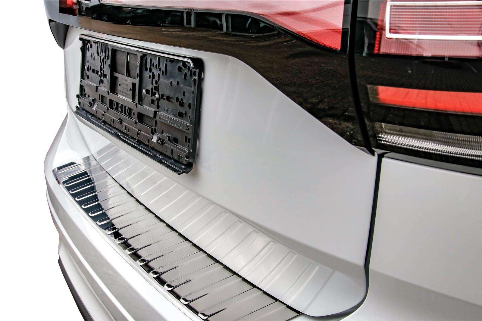 RECAMBO Ladekantenschutz für VW T-Cross, BJ ab 2018> Stoßstangenschutz, V2A rostfrei, Exklusive Optik, praktischer Schutz & perfekte Passform