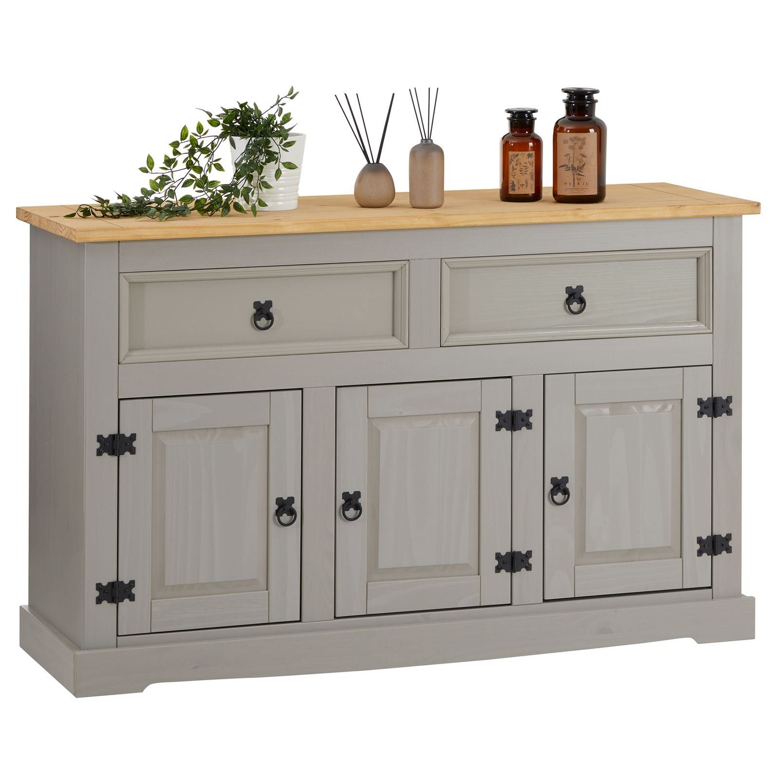 IDIMEX Kommode TEQUILA, Sideboard TEQUILA Kommode Kiefer massiv mit 2 Schubladen Buffetschrank