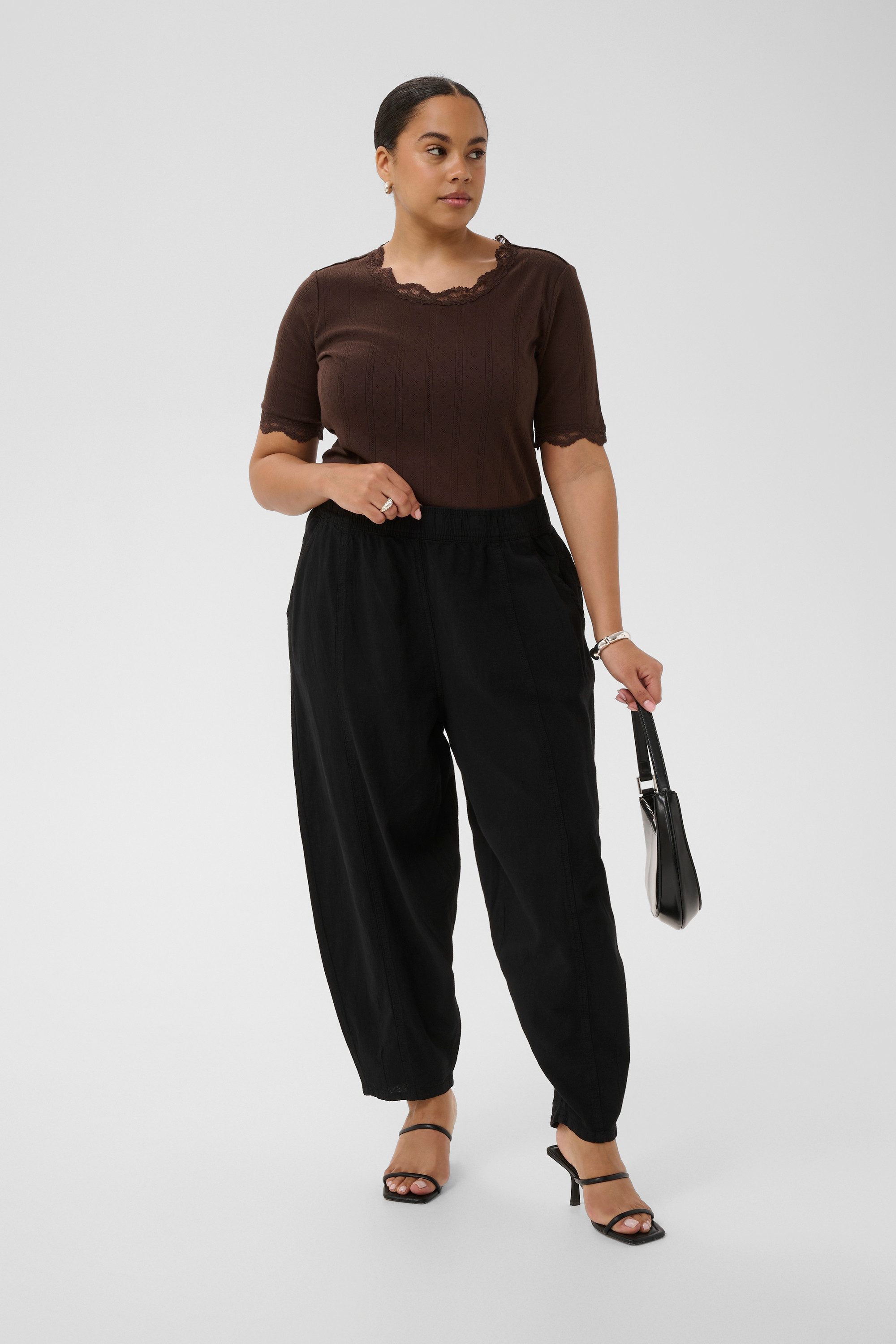 KAFFE Curve Stoffhose Casual Hose KCnana Große Größen