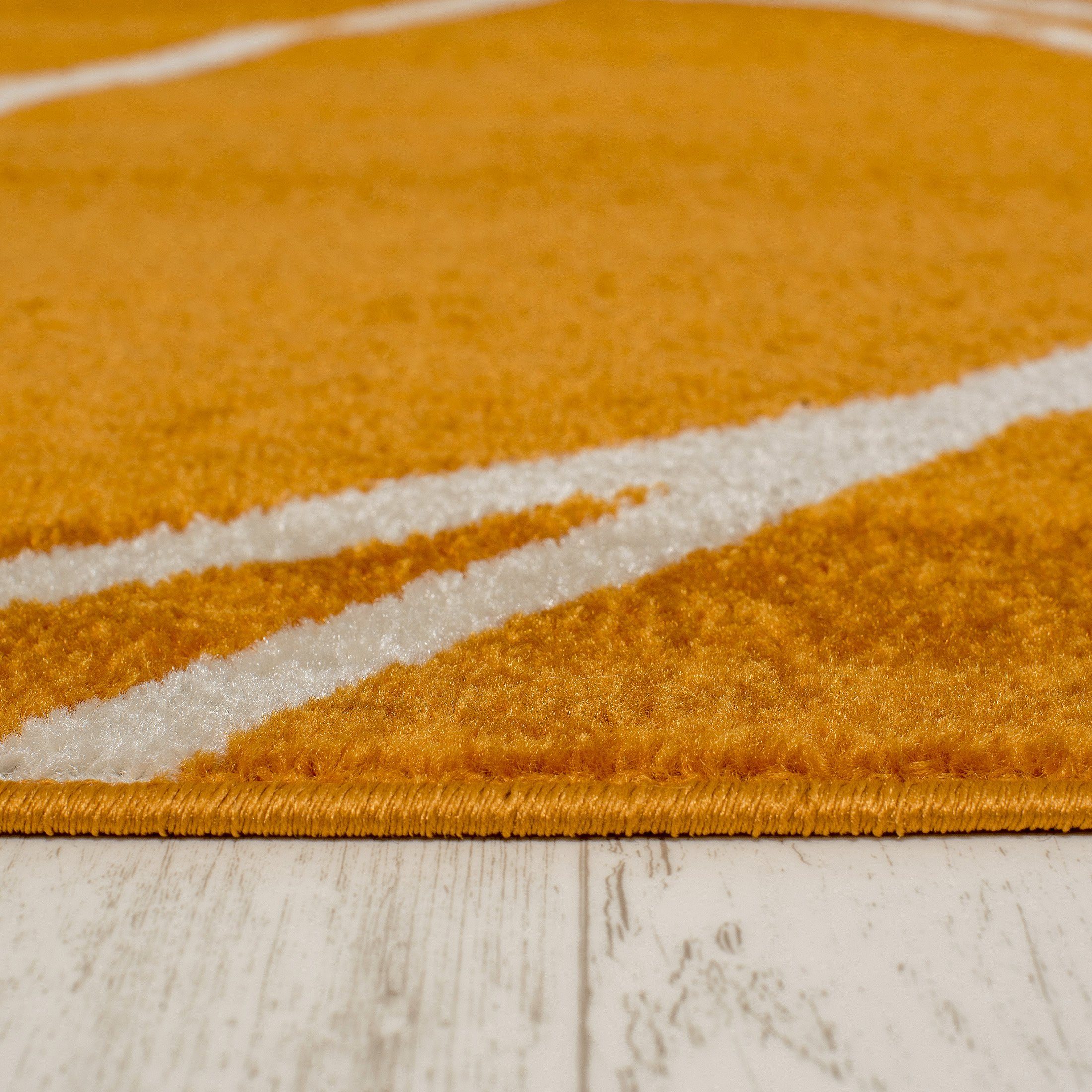 Designteppich Modern Teppich Geometrisch Geeignet Höhe - 80 150 Muster Kurzflor cm, mm, 7 Orange Mazovia, für farbe x Kurzflor, Fußbodenheizung
